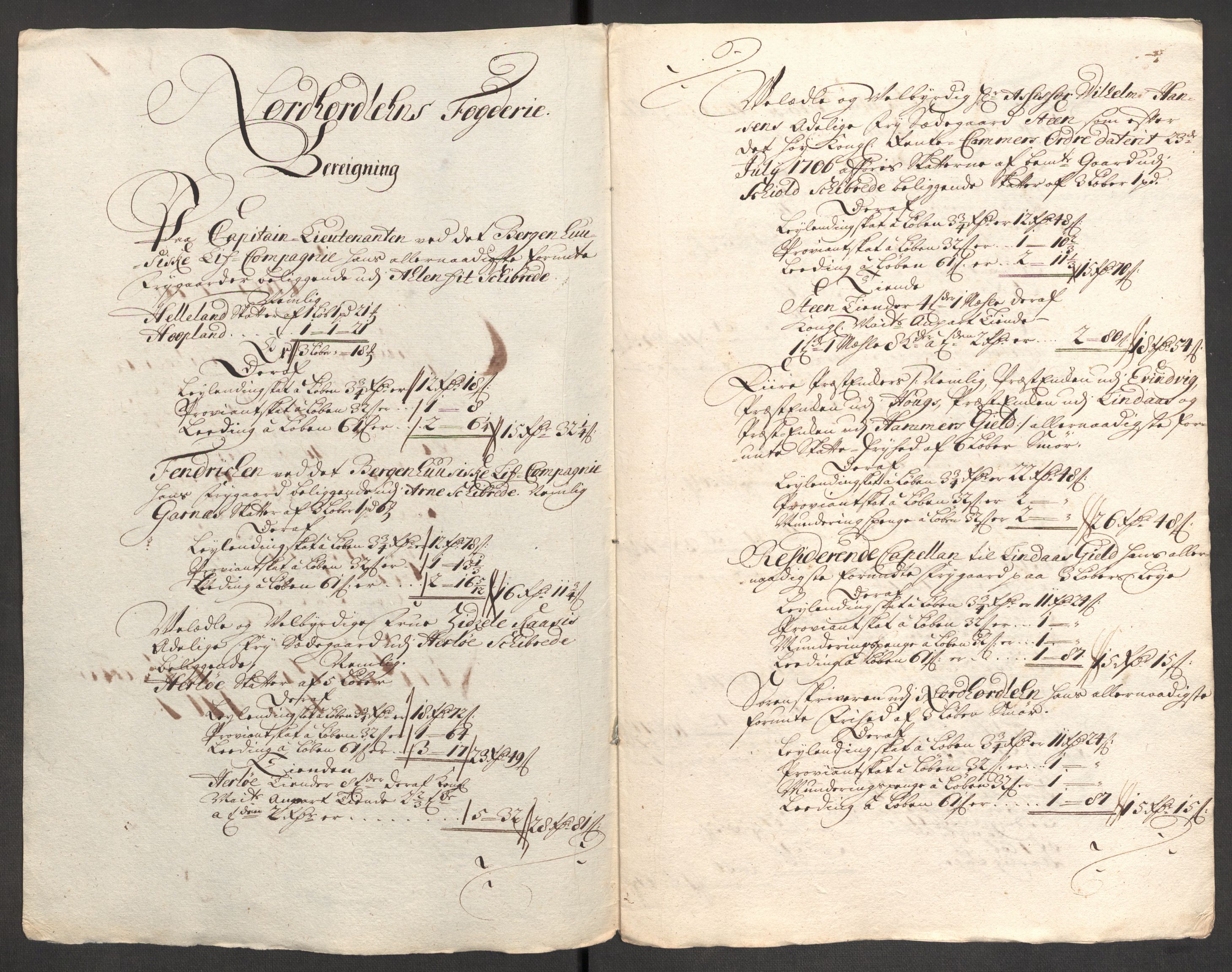 Rentekammeret inntil 1814, Reviderte regnskaper, Fogderegnskap, RA/EA-4092/R51/L3188: Fogderegnskap Nordhordland og Voss, 1706-1707, p. 120