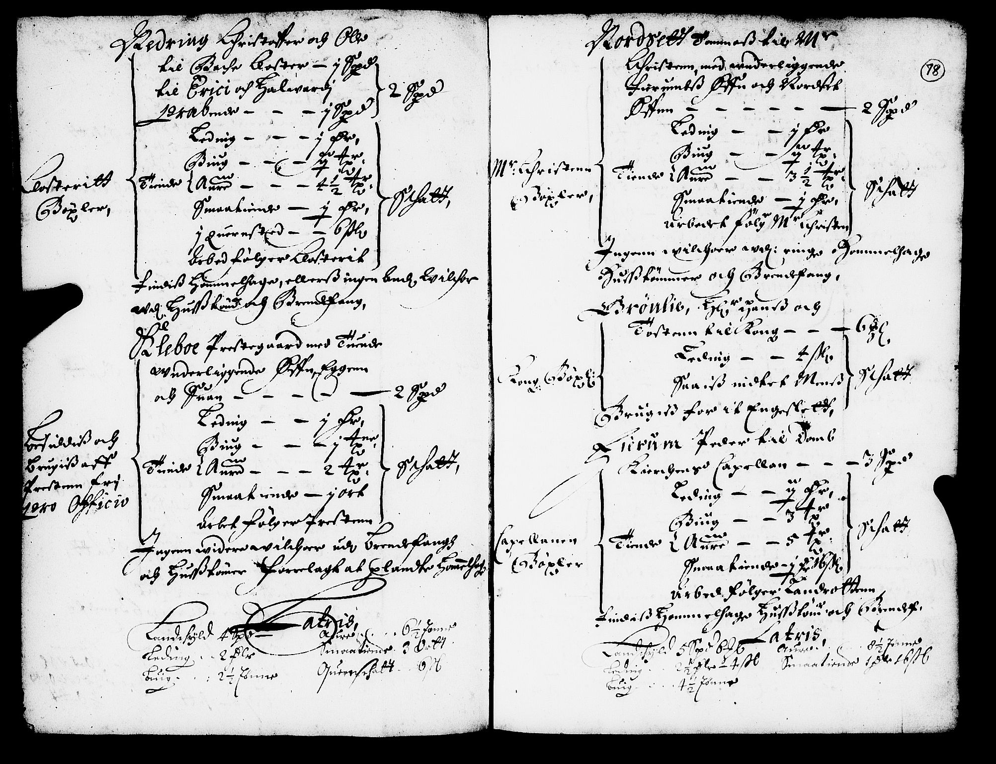 Rentekammeret inntil 1814, Realistisk ordnet avdeling, RA/EA-4070/N/Nb/Nba/L0052: Strinda len, 1667, p. 77b-78a