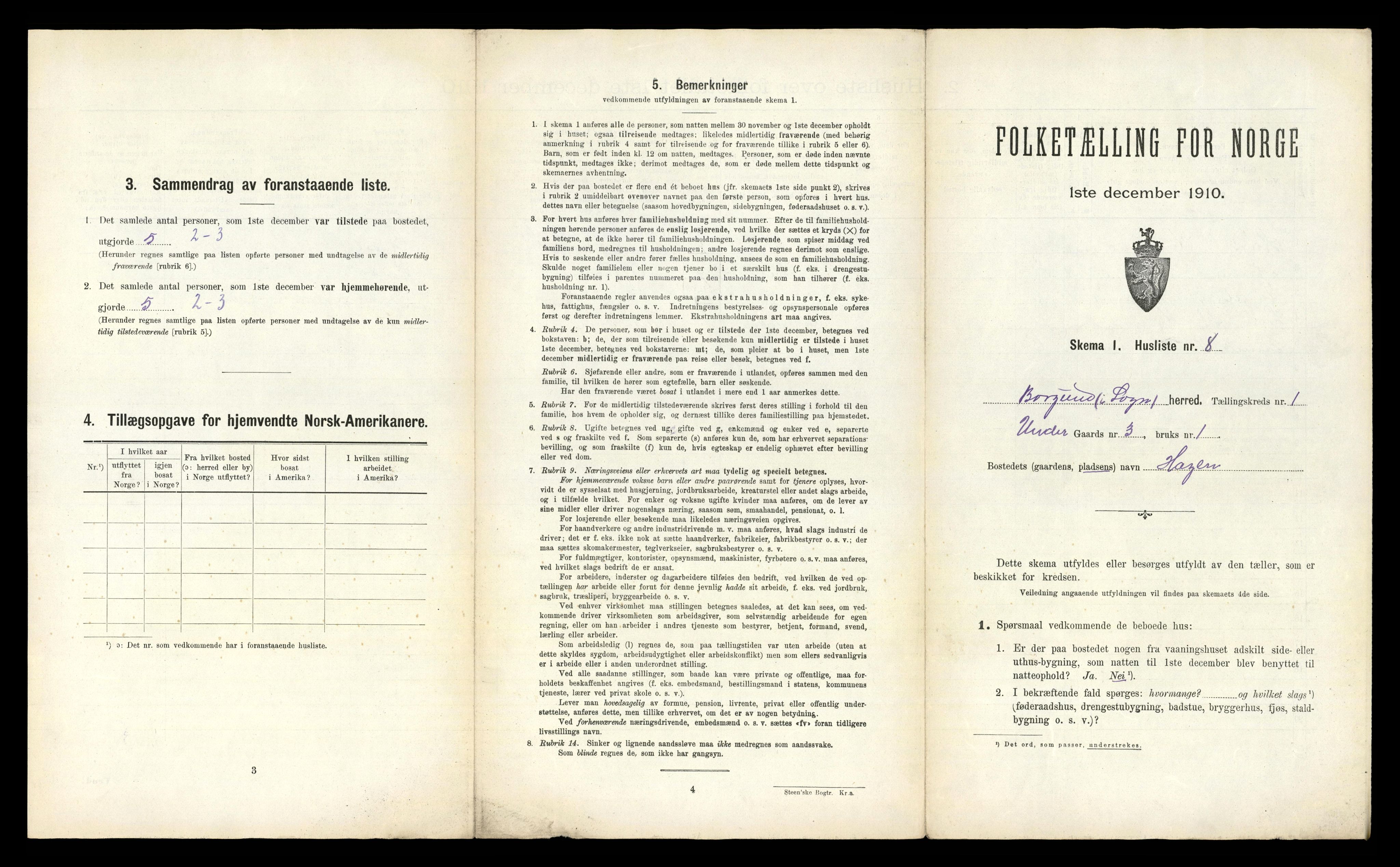 RA, 1910 census for Borgund, 1910, p. 31