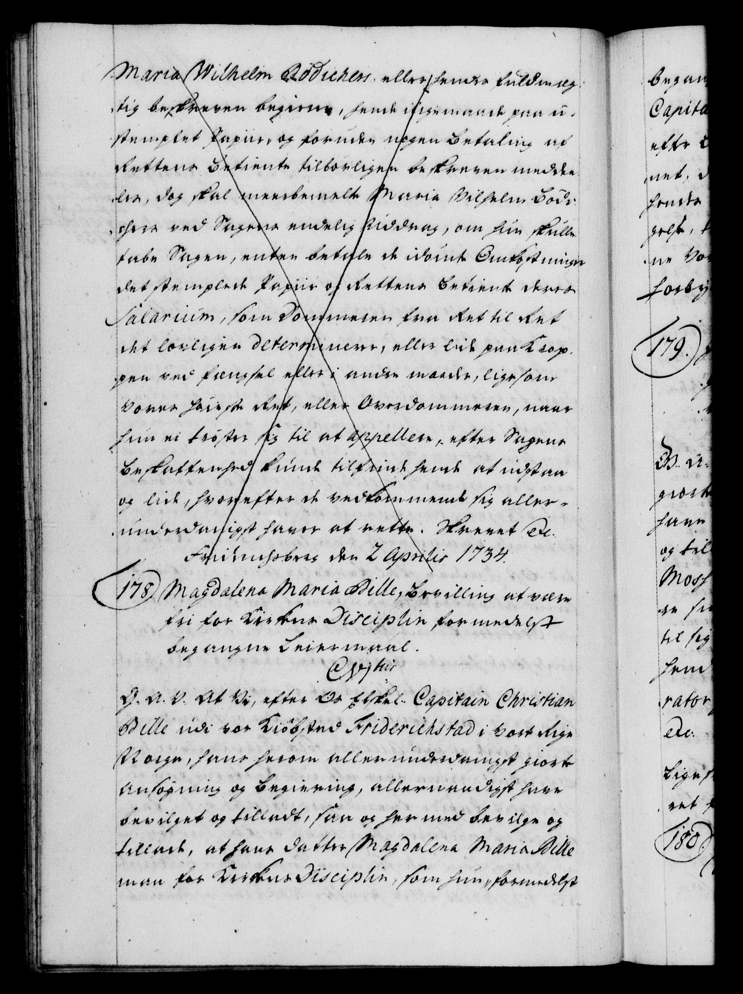 Danske Kanselli 1572-1799, AV/RA-EA-3023/F/Fc/Fca/Fcaa/L0028: Norske registre, 1733-1734, p. 466b