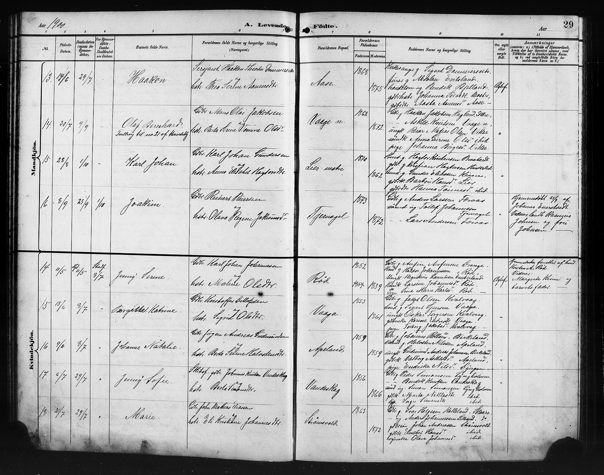 Sveio Sokneprestembete, AV/SAB-A-78501/H/Hab: Parish register (copy) no. A 4, 1897-1911, p. 29