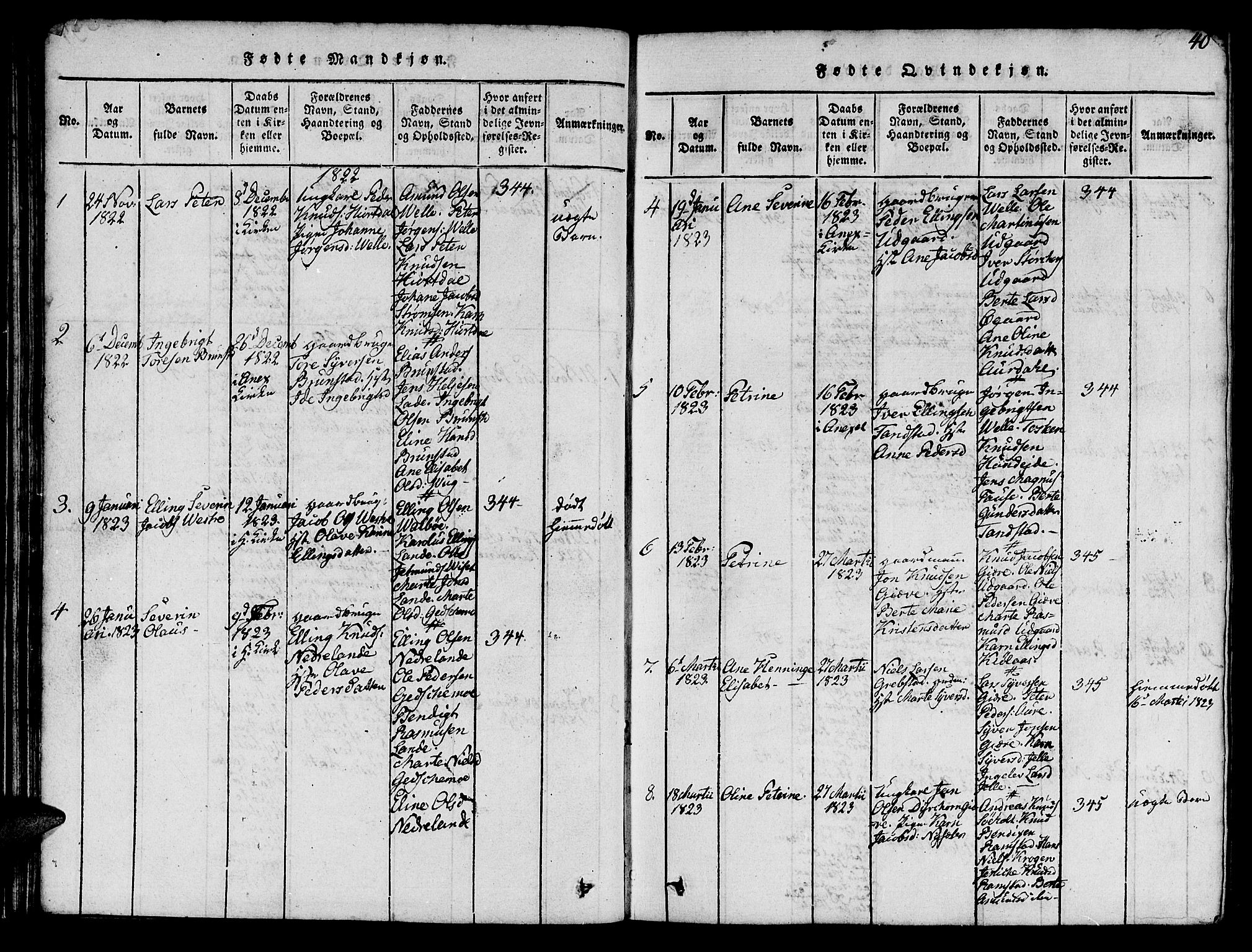 Ministerialprotokoller, klokkerbøker og fødselsregistre - Møre og Romsdal, AV/SAT-A-1454/522/L0322: Parish register (copy) no. 522C01, 1816-1830, p. 40