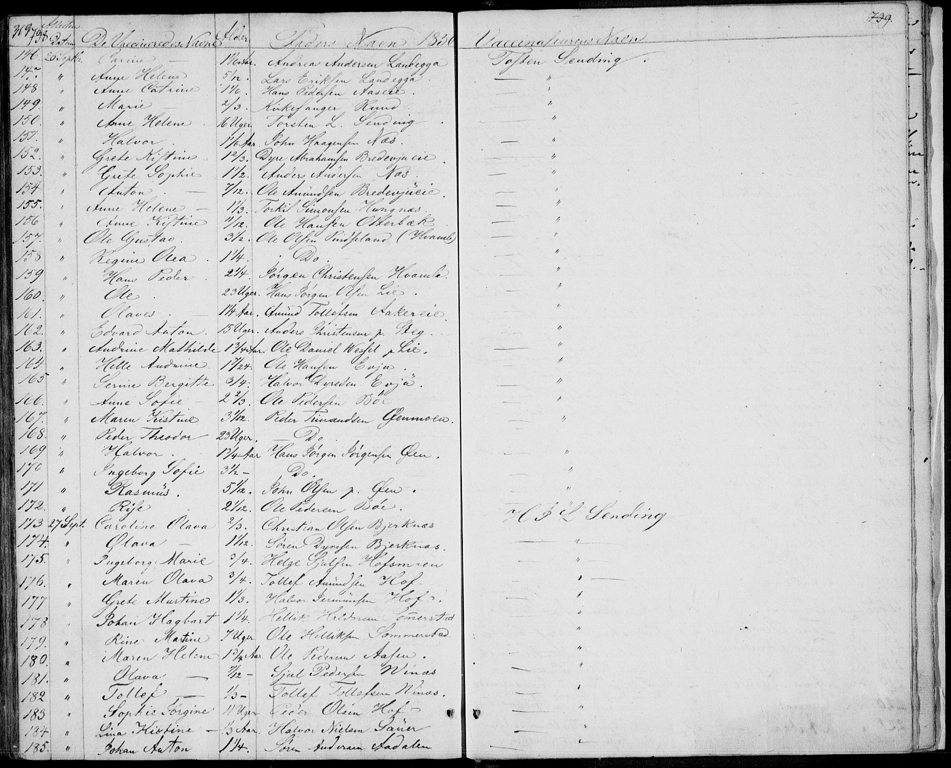 Sandsvær kirkebøker, AV/SAKO-A-244/F/Fa/L0005: Parish register (official) no. I 5, 1840-1856, p. 738-739