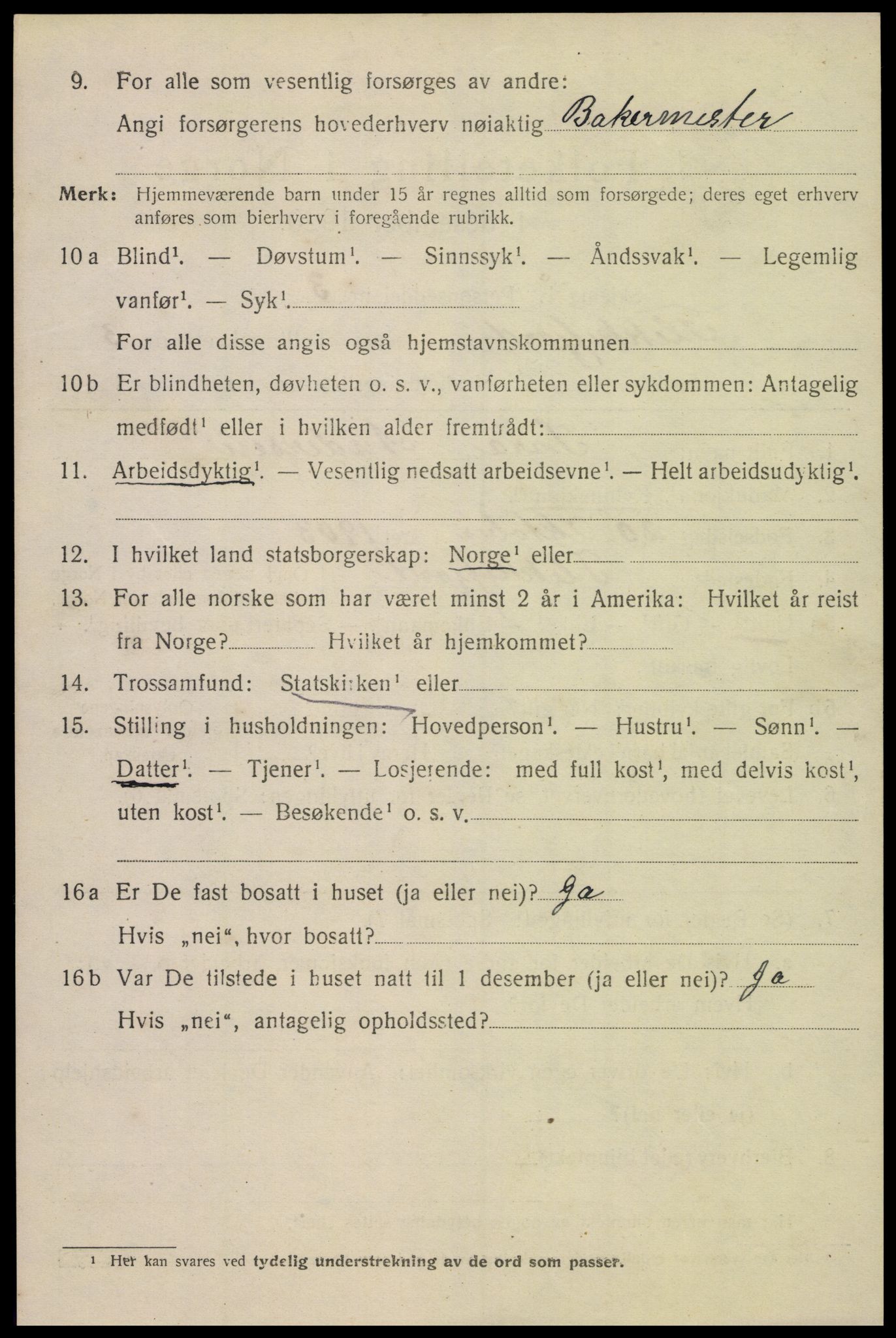 SAK, 1920 census for Flekkefjord, 1920, p. 3839