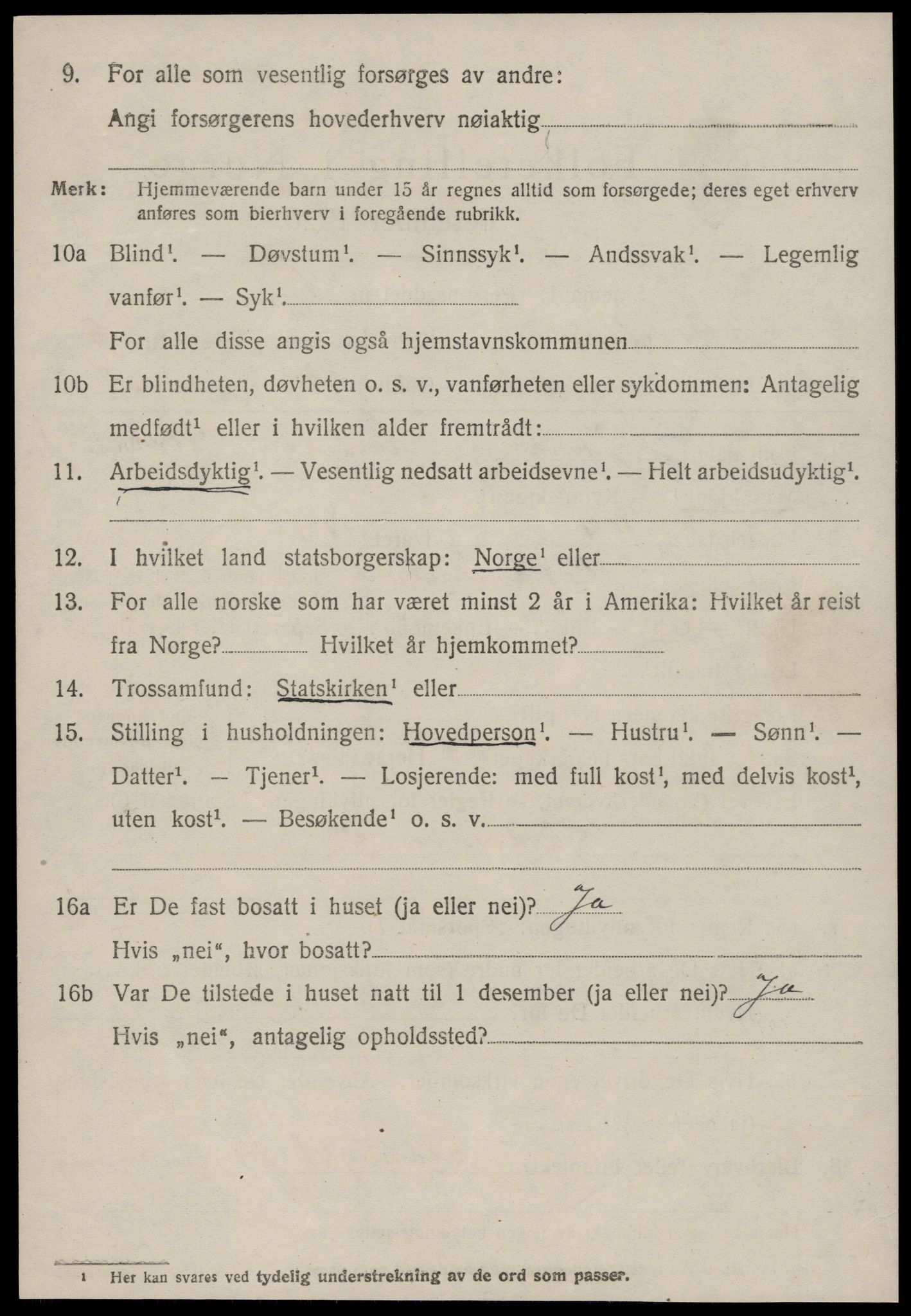 SAT, 1920 census for Grytten, 1920, p. 3915