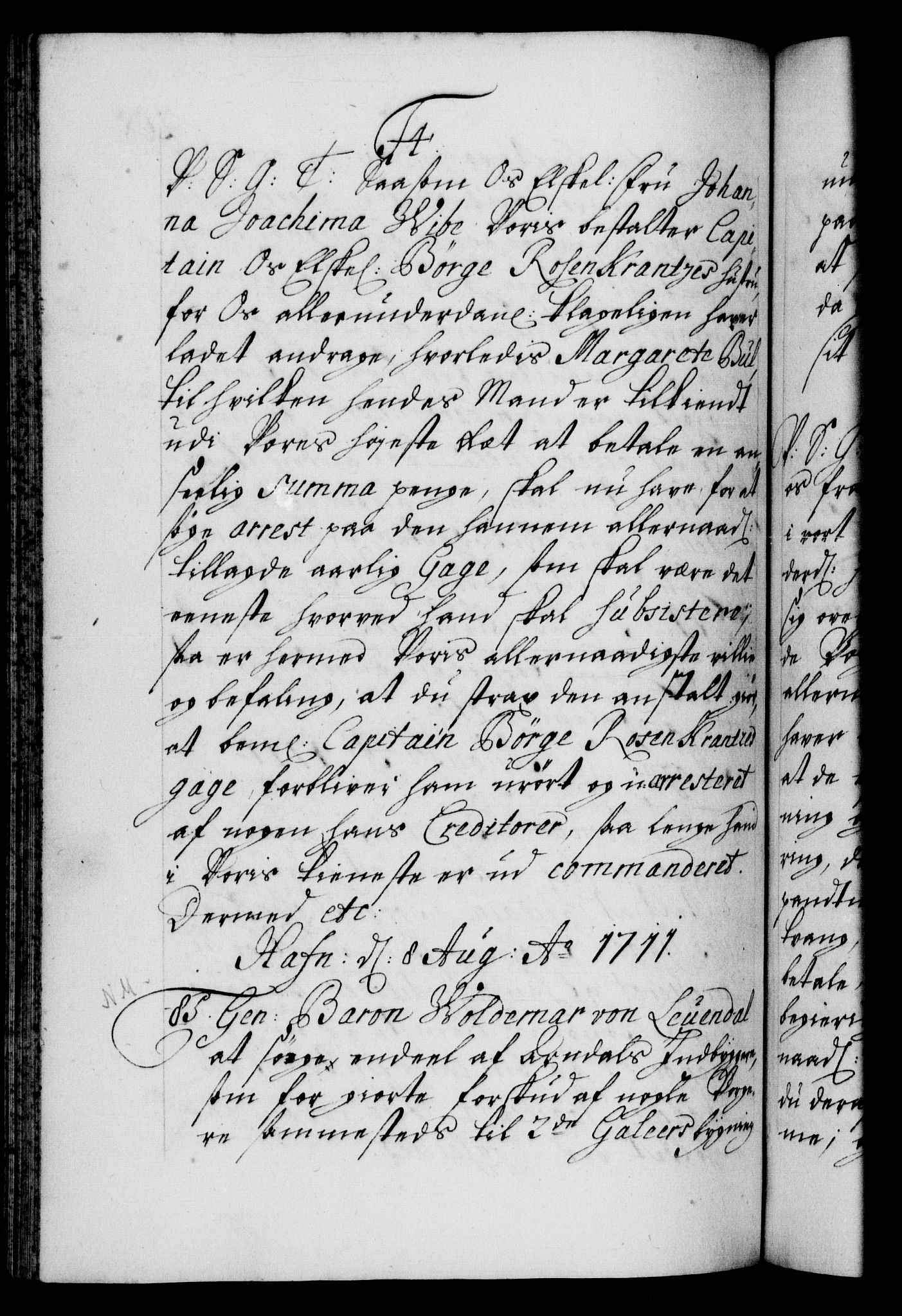 Danske Kanselli 1572-1799, AV/RA-EA-3023/F/Fc/Fca/Fcab/L0019: Norske tegnelser, 1710-1714, p. 208b