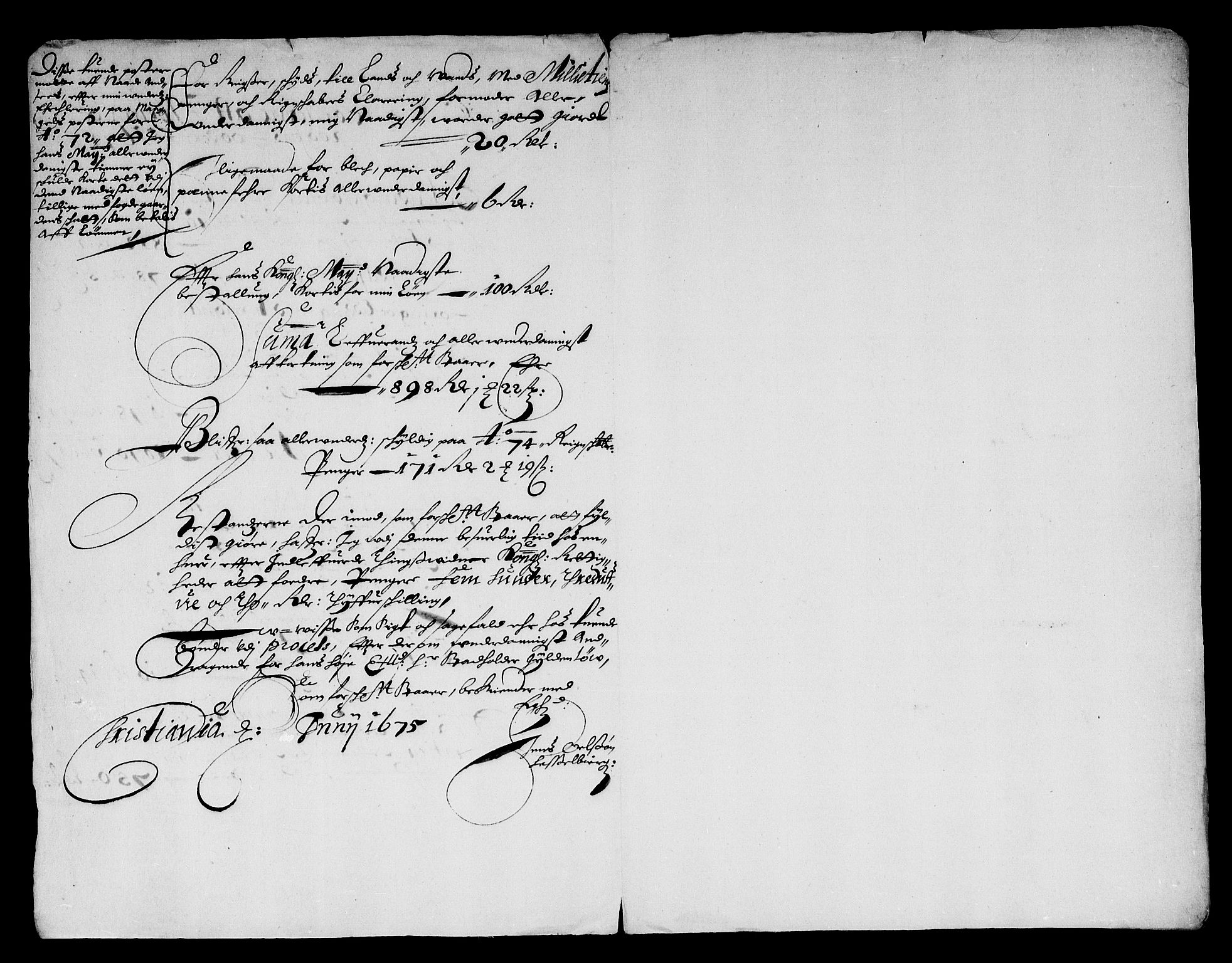 Rentekammeret inntil 1814, Reviderte regnskaper, Stiftamtstueregnskaper, Landkommissariatet på Akershus og Akershus stiftamt, AV/RA-EA-5869/R/Rb/L0101: Akershus stiftamt, 1674