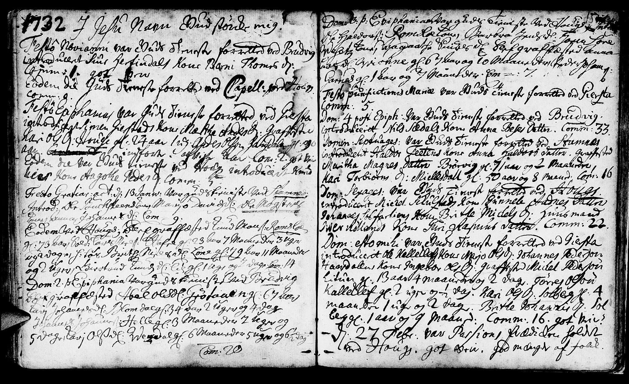 Haus sokneprestembete, AV/SAB-A-75601/H/Haa: Parish register (official) no. A 4, 1723-1733, p. 157