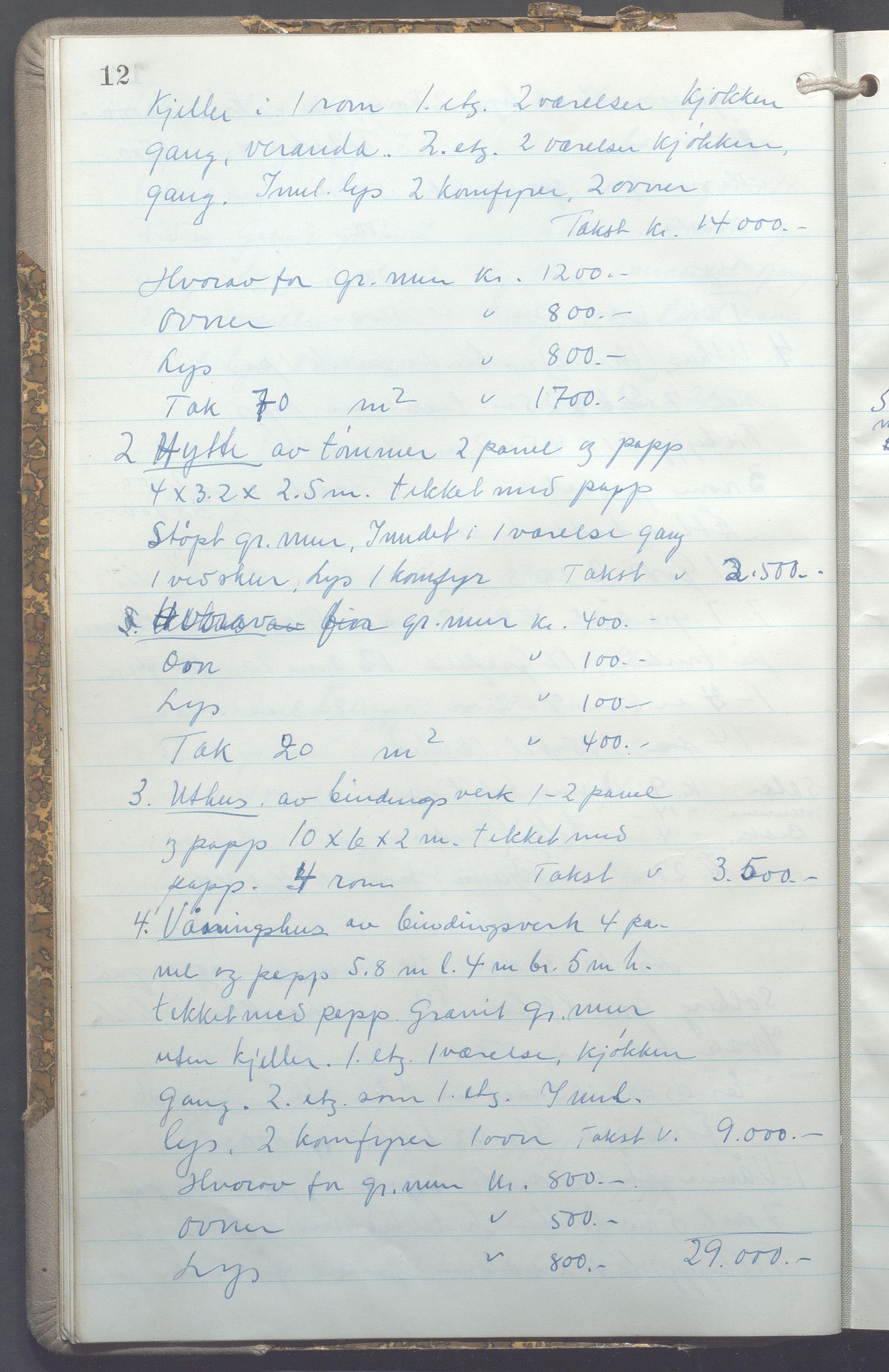 Lensmennene i Aker, OBA/A-10133/F/Fc/L0035: Branntakstprotokoll, 1943-1946, p. 12