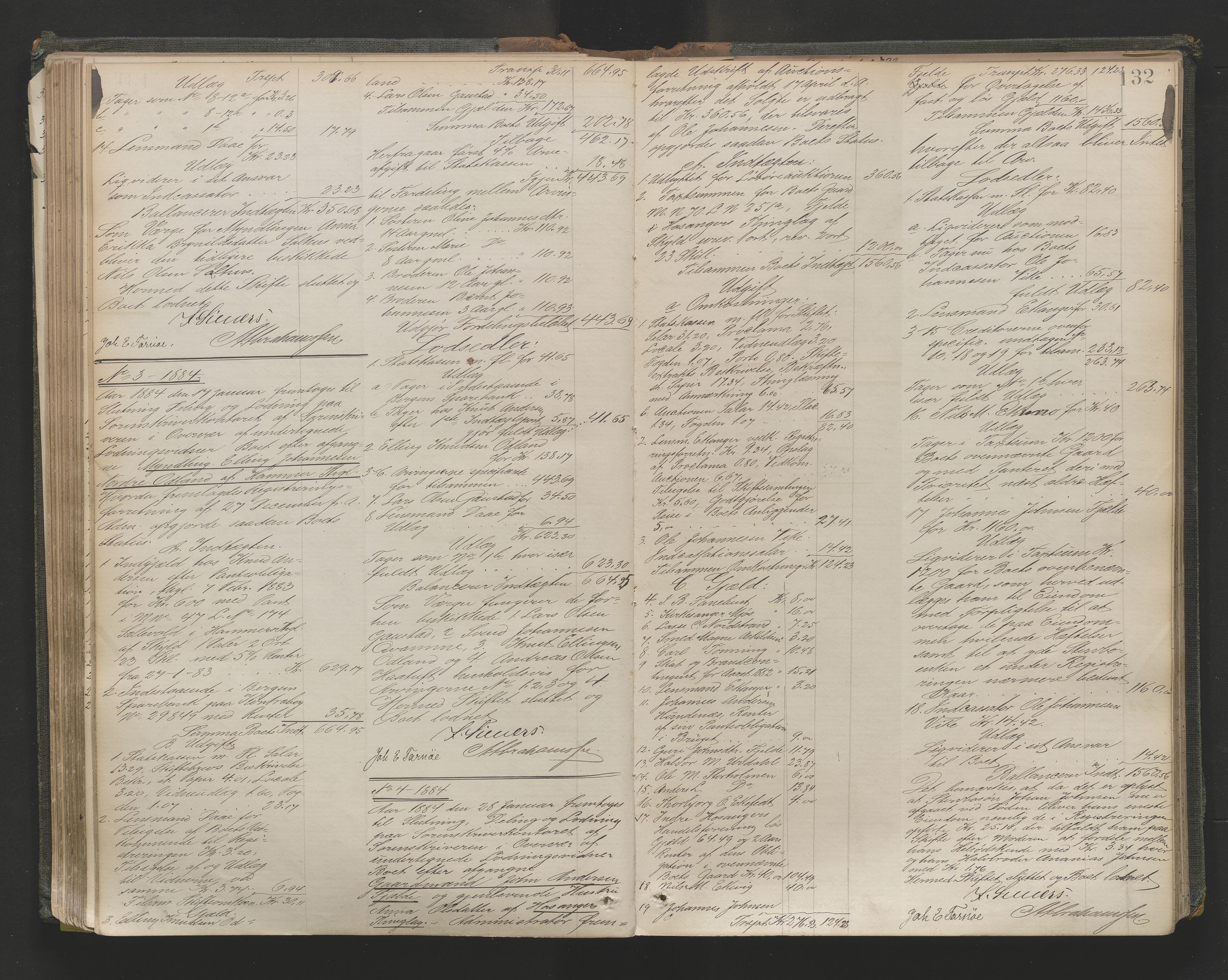 Nordhordland sorenskrivar, AV/SAB-A-2901/1/H/Hd/Hda/L0010: Skifteutlodningsprotokollar, 1881-1889, p. 132