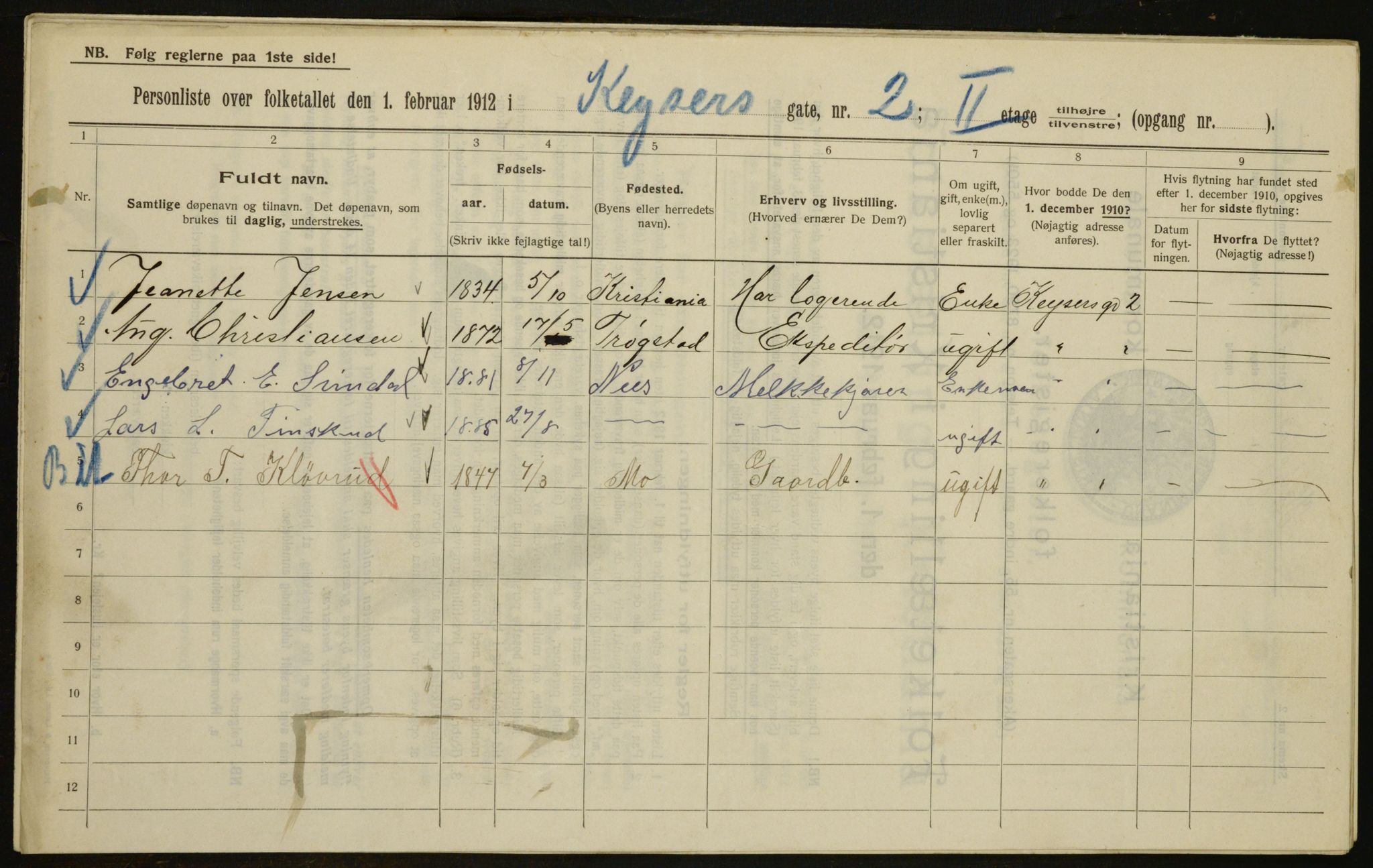 OBA, Municipal Census 1912 for Kristiania, 1912, p. 49501