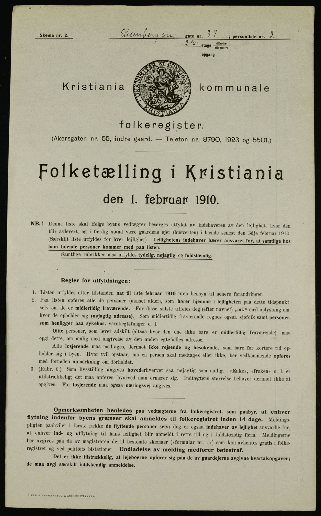 OBA, Municipal Census 1910 for Kristiania, 1910, p. 19080