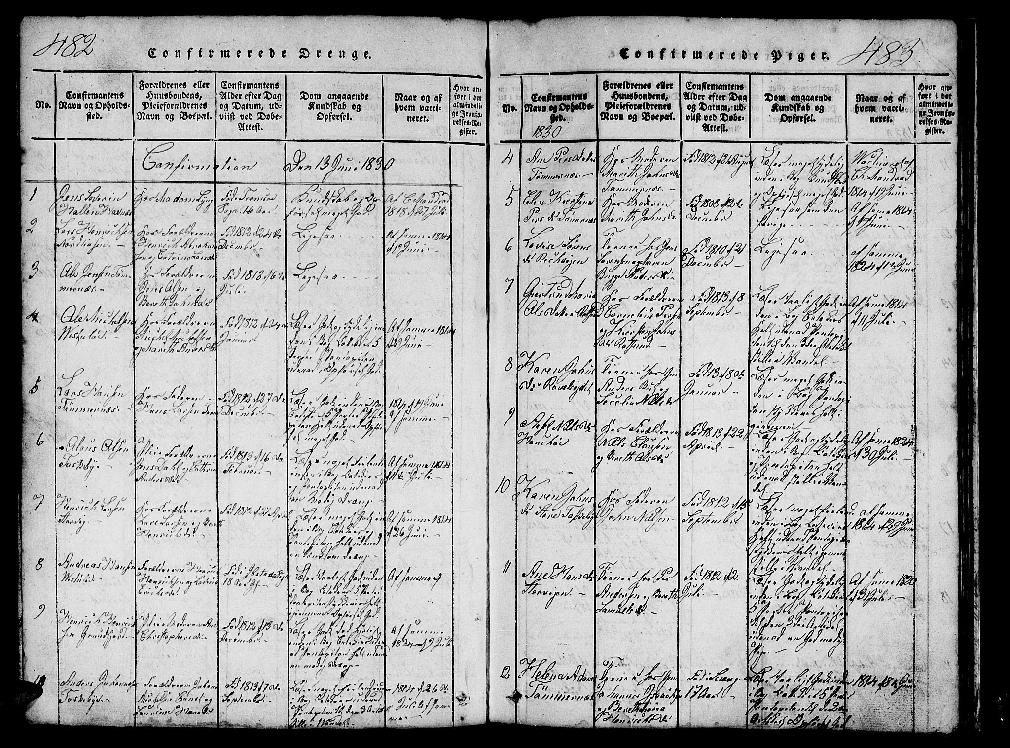 Skjervøy sokneprestkontor, AV/SATØ-S-1300/H/Ha/Hab/L0001klokker: Parish register (copy) no. 1, 1825-1838, p. 482-483