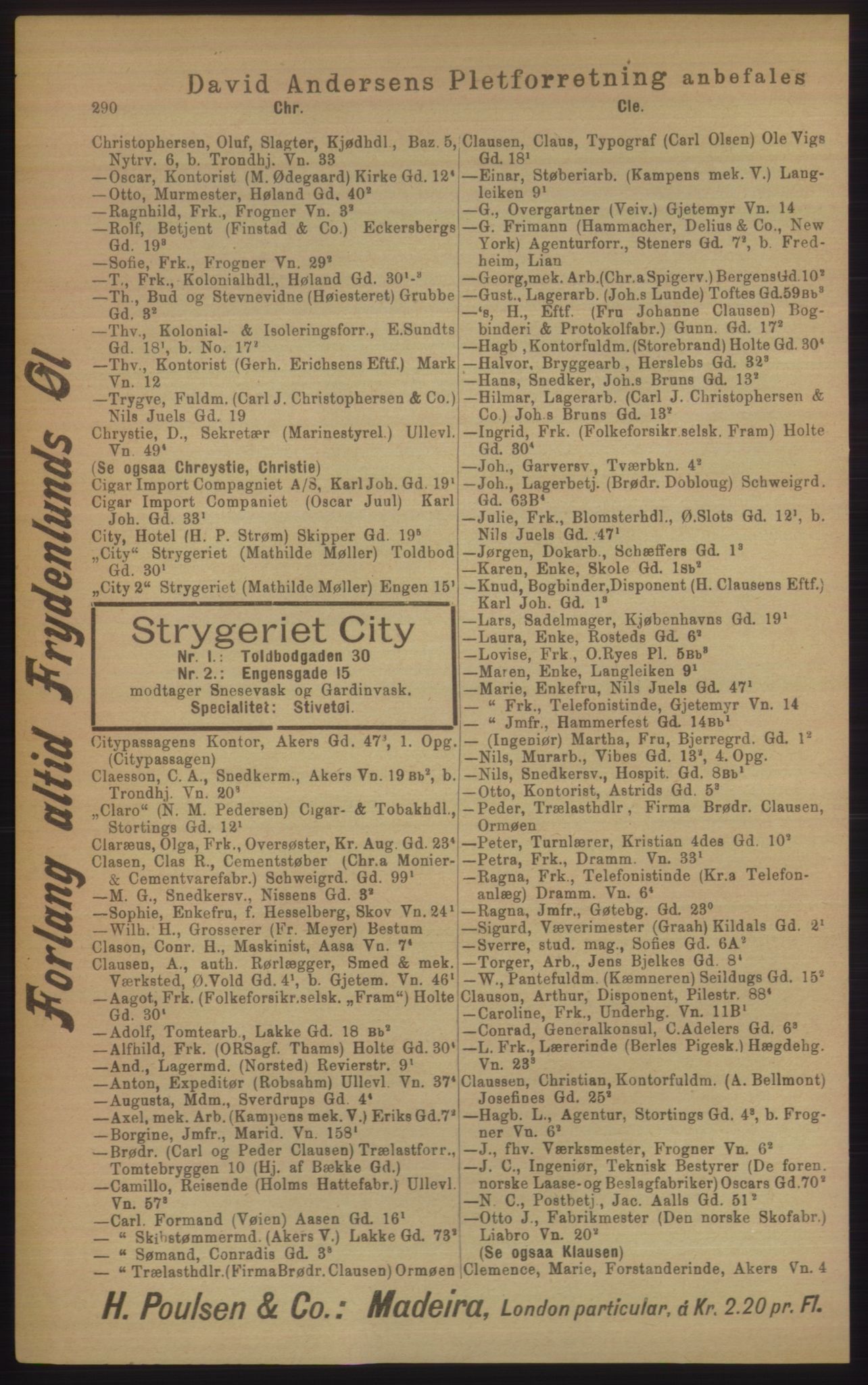 Kristiania/Oslo adressebok, PUBL/-, 1906, p. 290