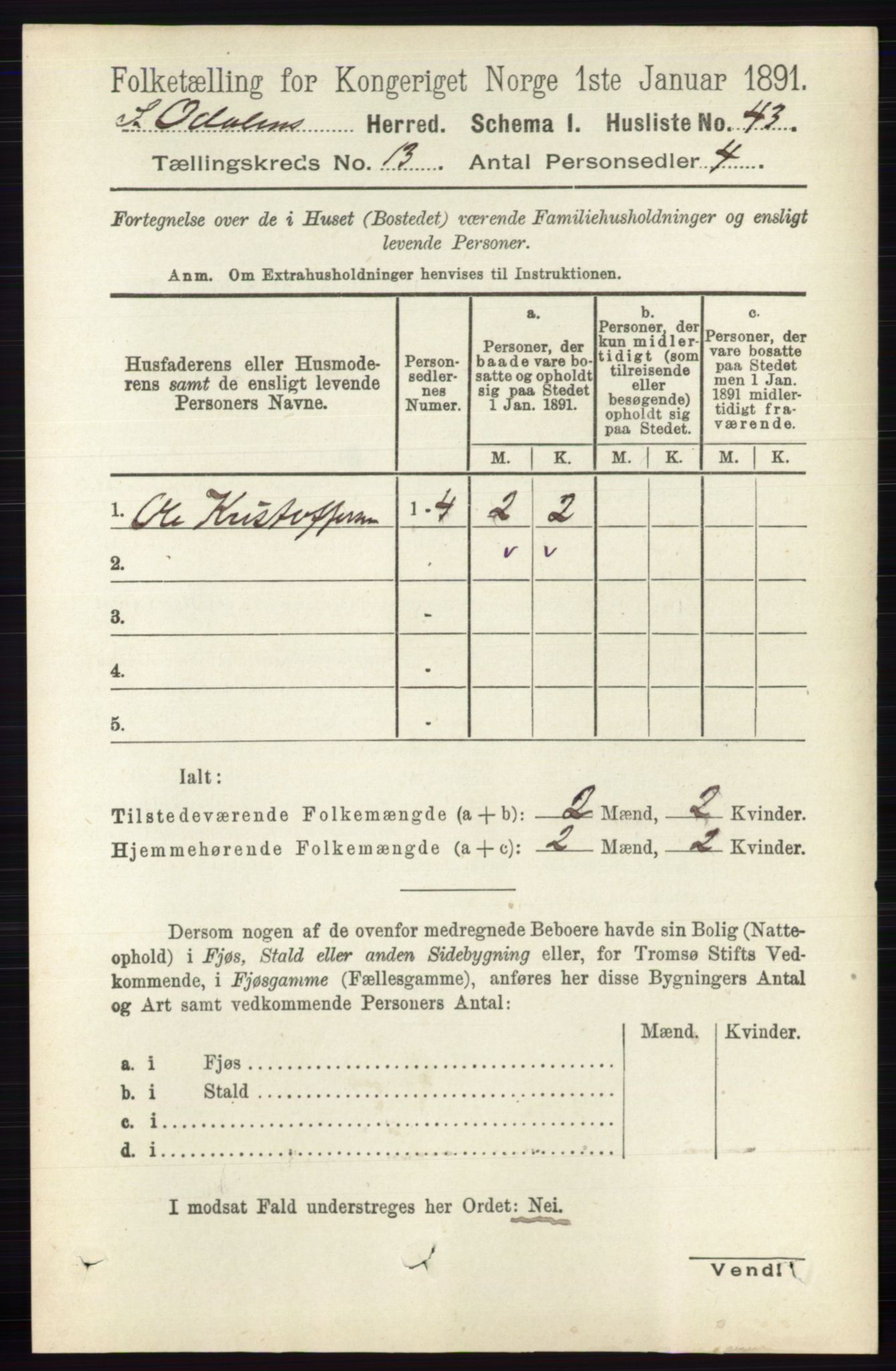 RA, 1891 census for 0419 Sør-Odal, 1891, p. 5549