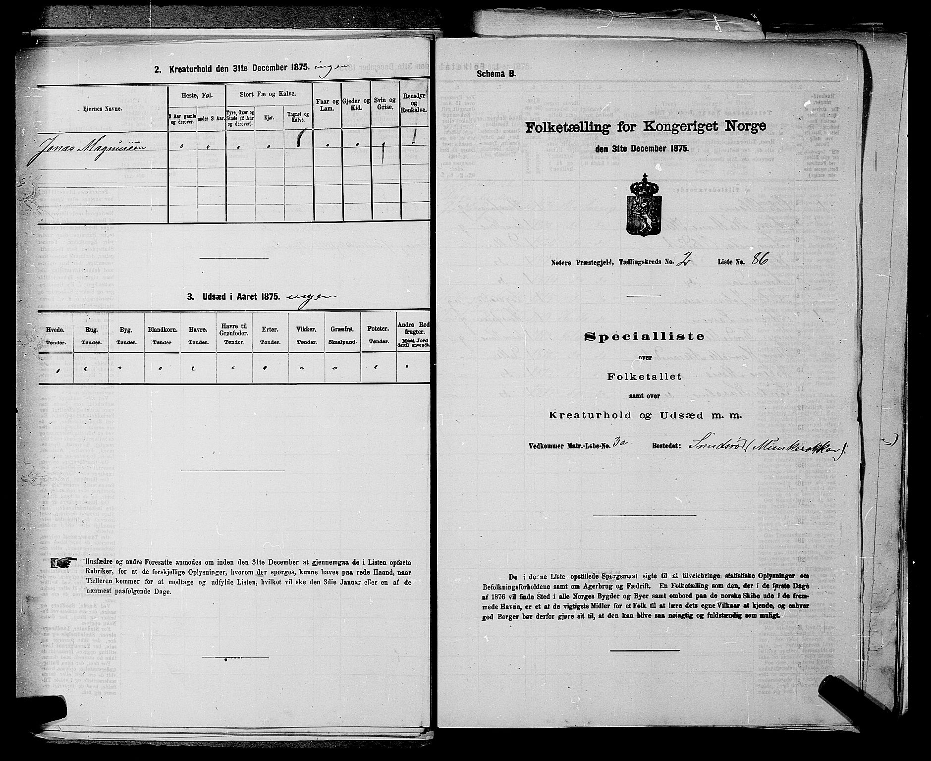 SAKO, 1875 census for 0722P Nøtterøy, 1875, p. 511