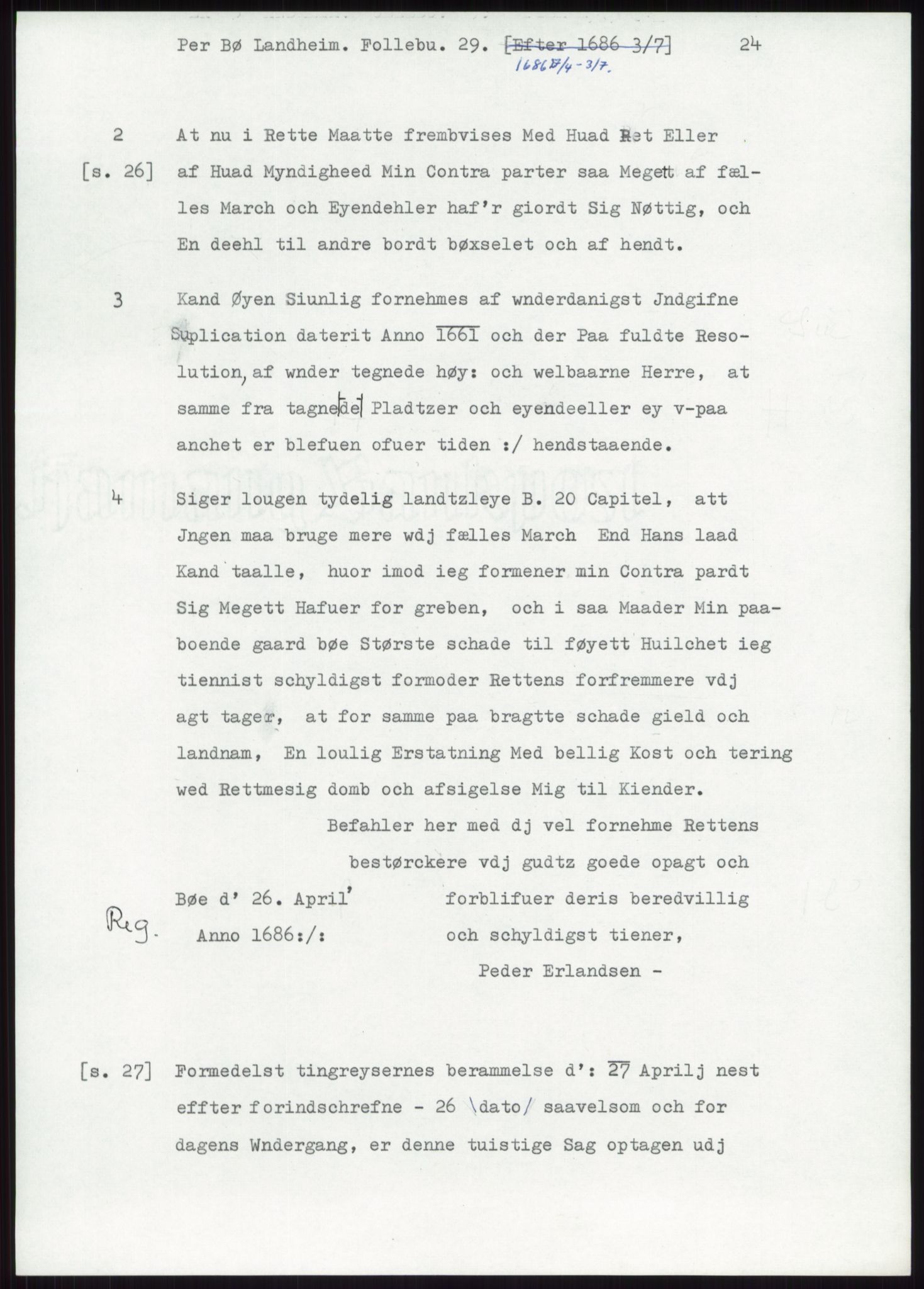 Samlinger til kildeutgivelse, Diplomavskriftsamlingen, AV/RA-EA-4053/H/Ha, p. 3165