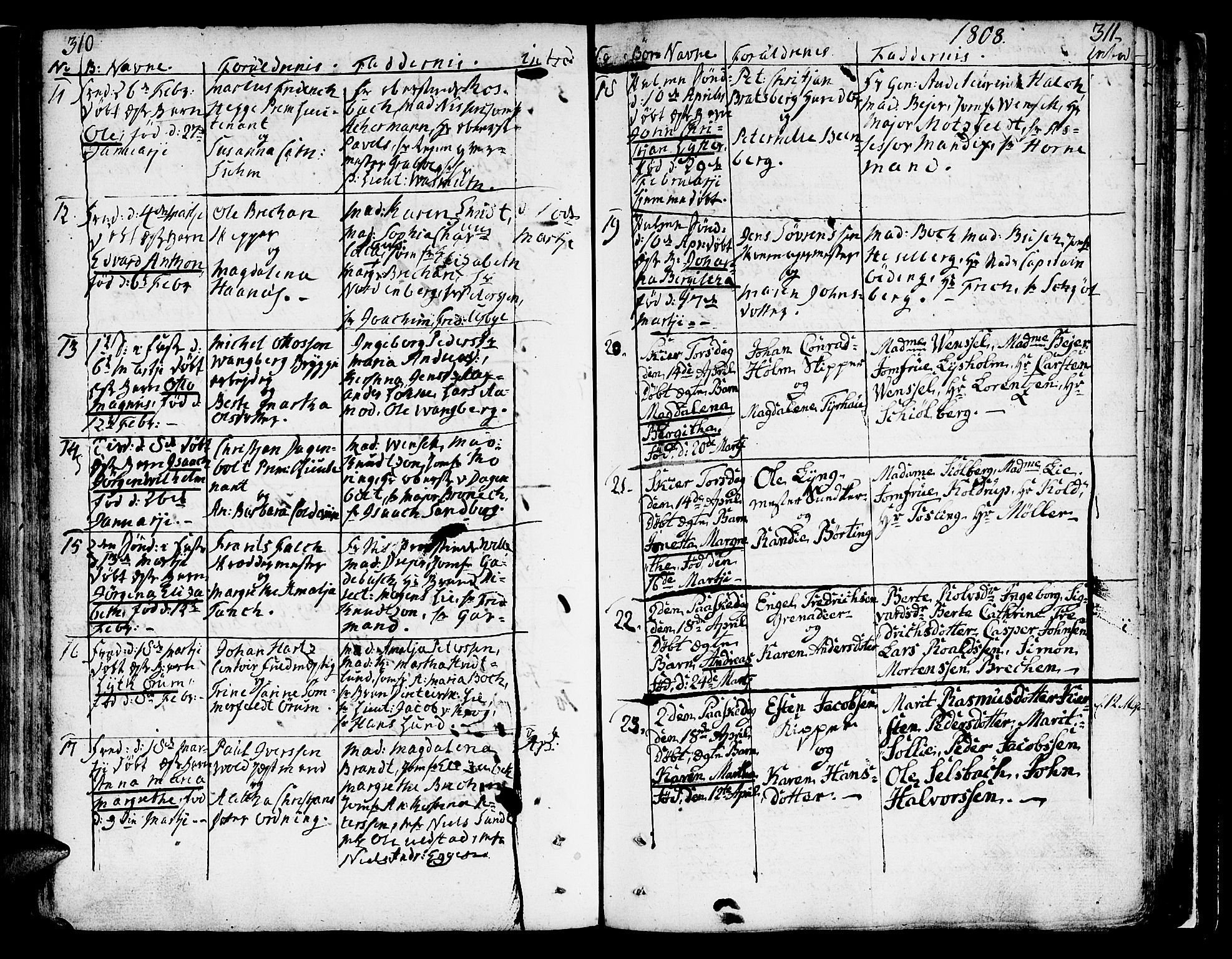 Ministerialprotokoller, klokkerbøker og fødselsregistre - Sør-Trøndelag, SAT/A-1456/602/L0104: Parish register (official) no. 602A02, 1774-1814, p. 310-311