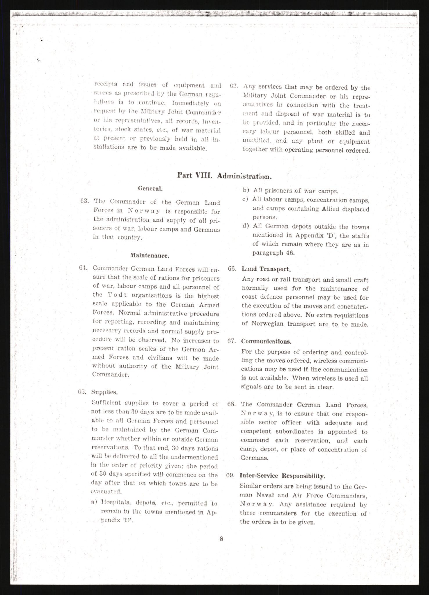 Forsvaret, Forsvarets krigshistoriske avdeling, AV/RA-RAFA-2017/Y/Yg/L0218: II-C-11-2180  -  Den tyske kapitulasjon 1945., 1945, p. 20