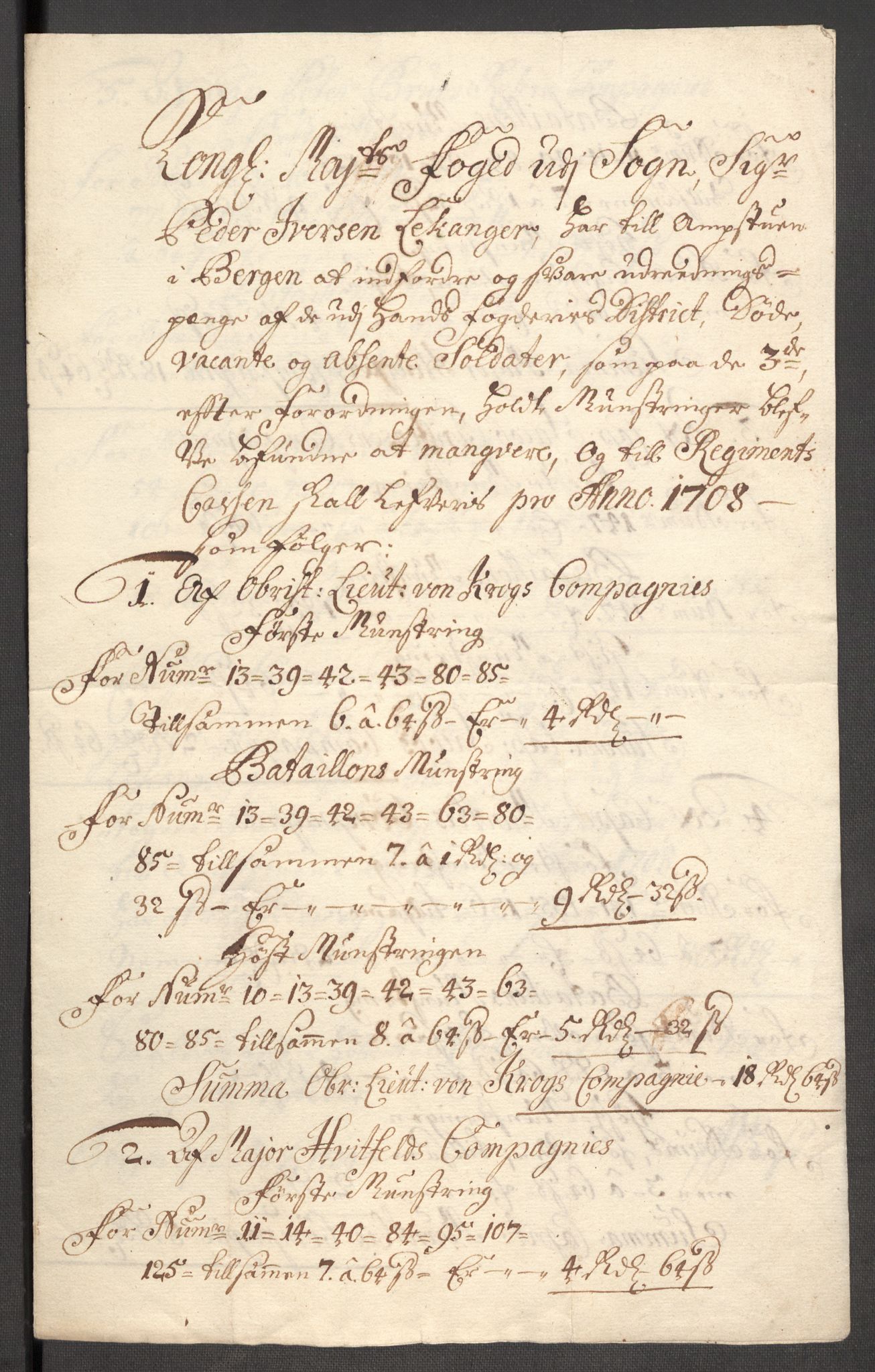 Rentekammeret inntil 1814, Reviderte regnskaper, Fogderegnskap, AV/RA-EA-4092/R52/L3315: Fogderegnskap Sogn, 1708, p. 189