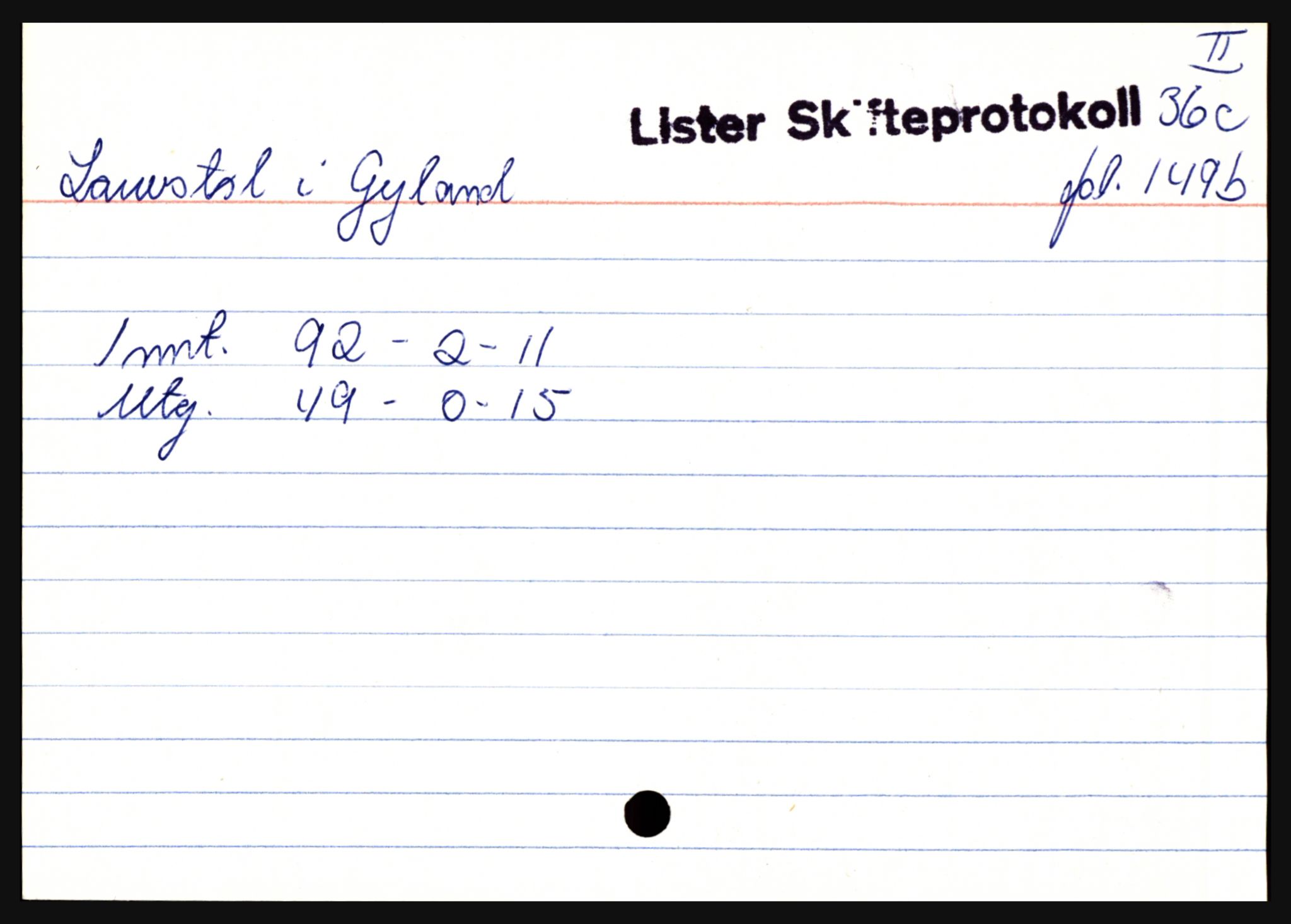 Lister sorenskriveri, AV/SAK-1221-0003/H, p. 22711