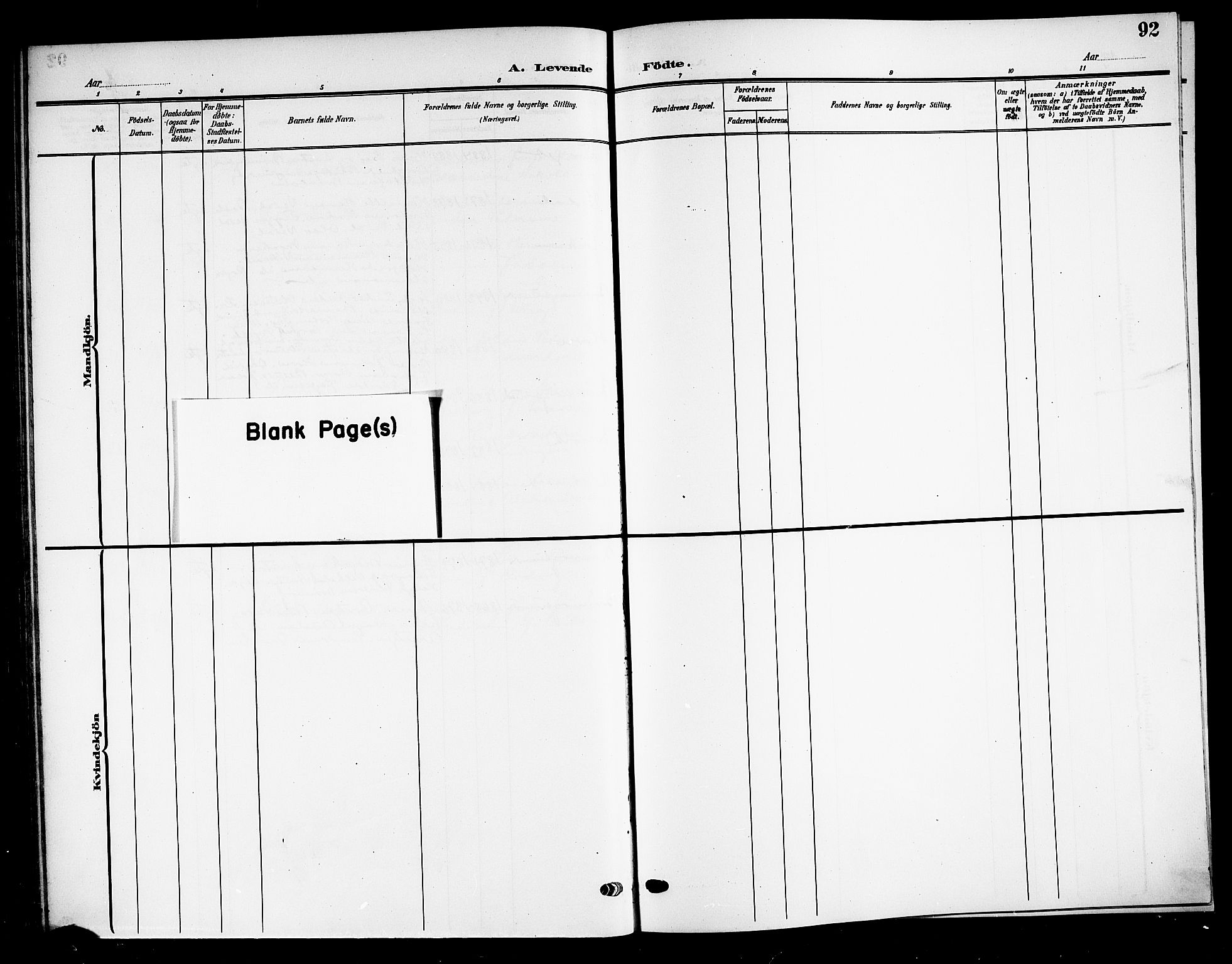 Ministerialprotokoller, klokkerbøker og fødselsregistre - Nordland, AV/SAT-A-1459/813/L0214: Parish register (copy) no. 813C06, 1904-1917, p. 92