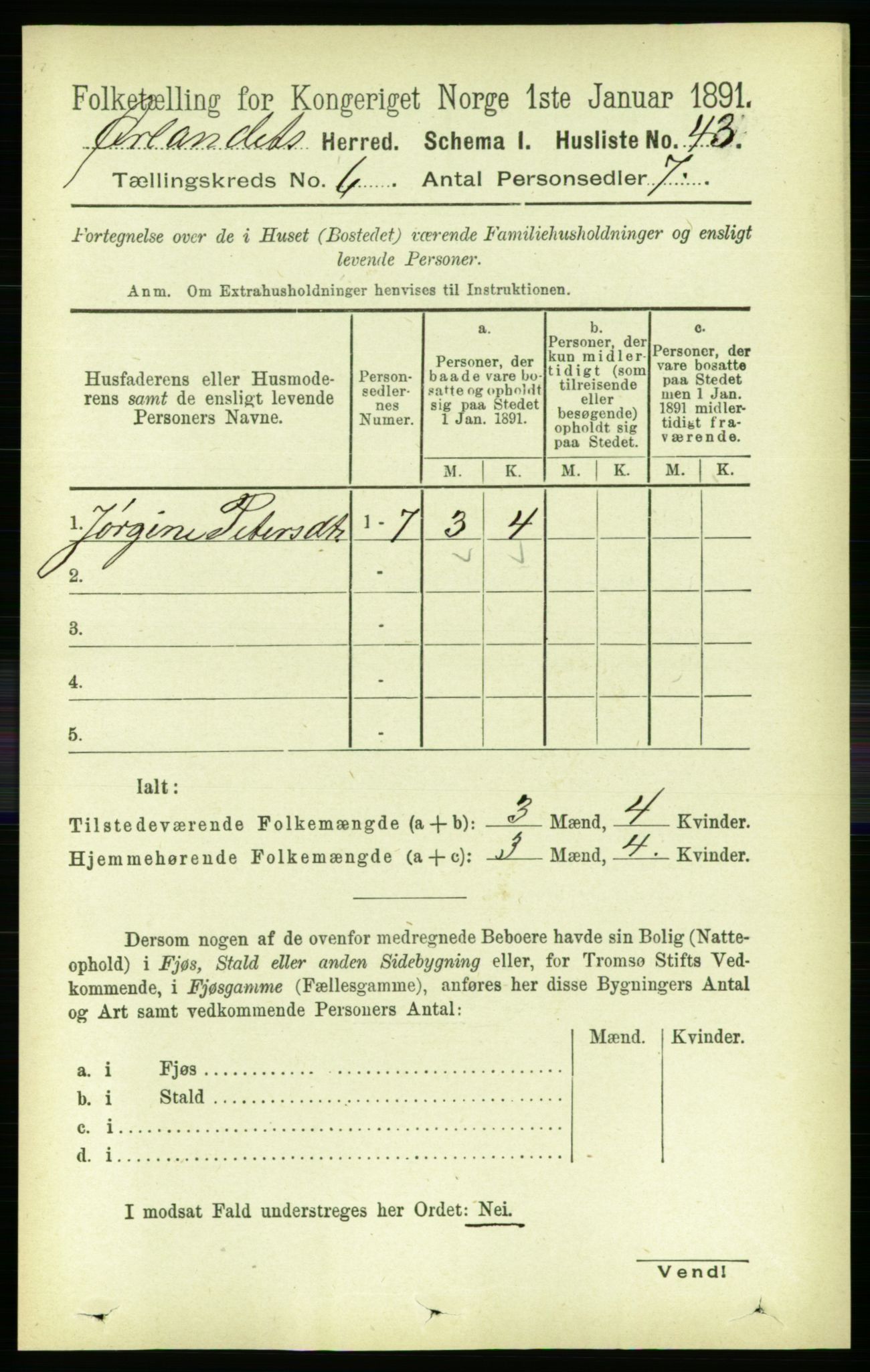 RA, 1891 census for 1621 Ørland, 1891, p. 1799