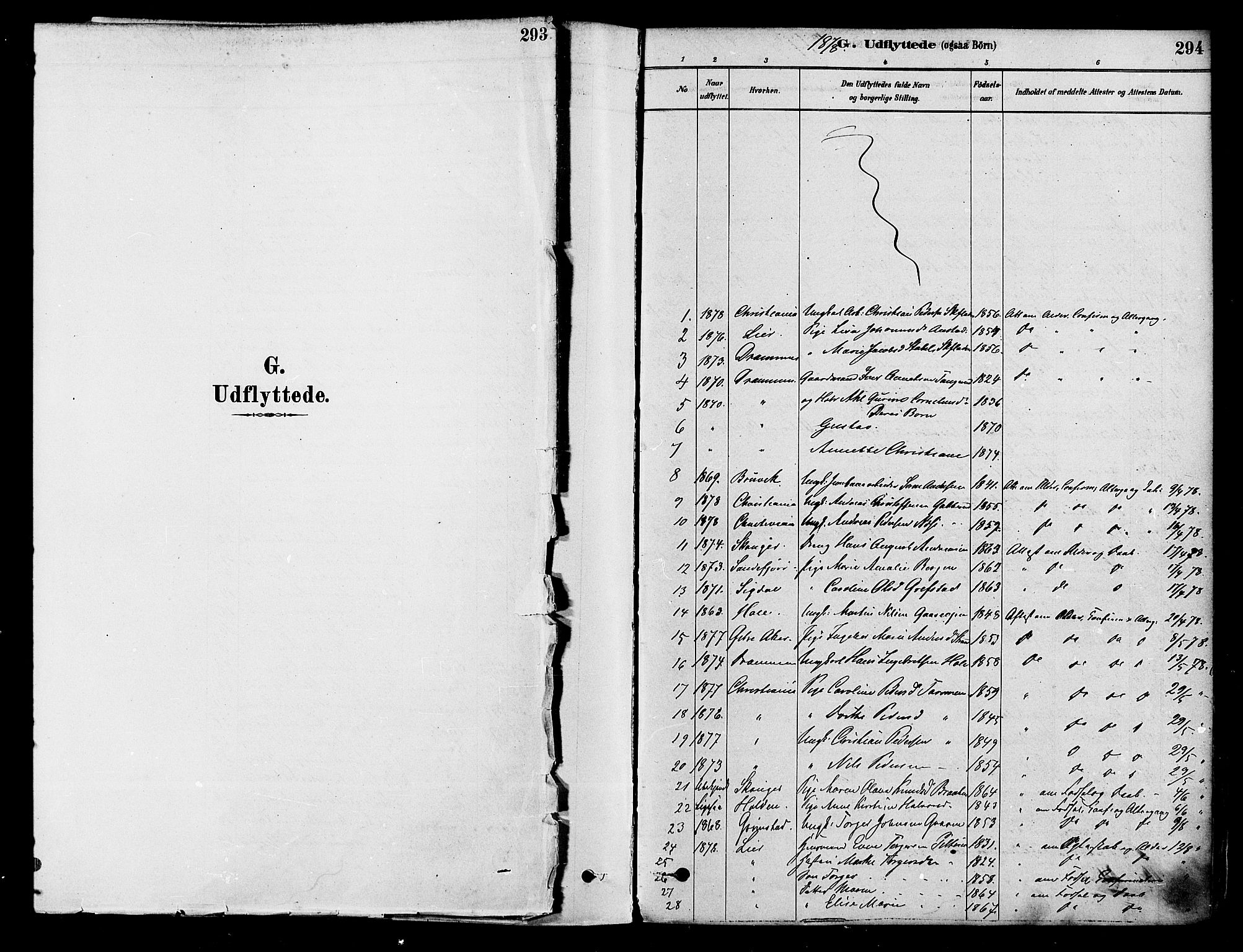Modum kirkebøker, SAKO/A-234/F/Fa/L0011: Parish register (official) no. 11, 1877-1889, p. 294