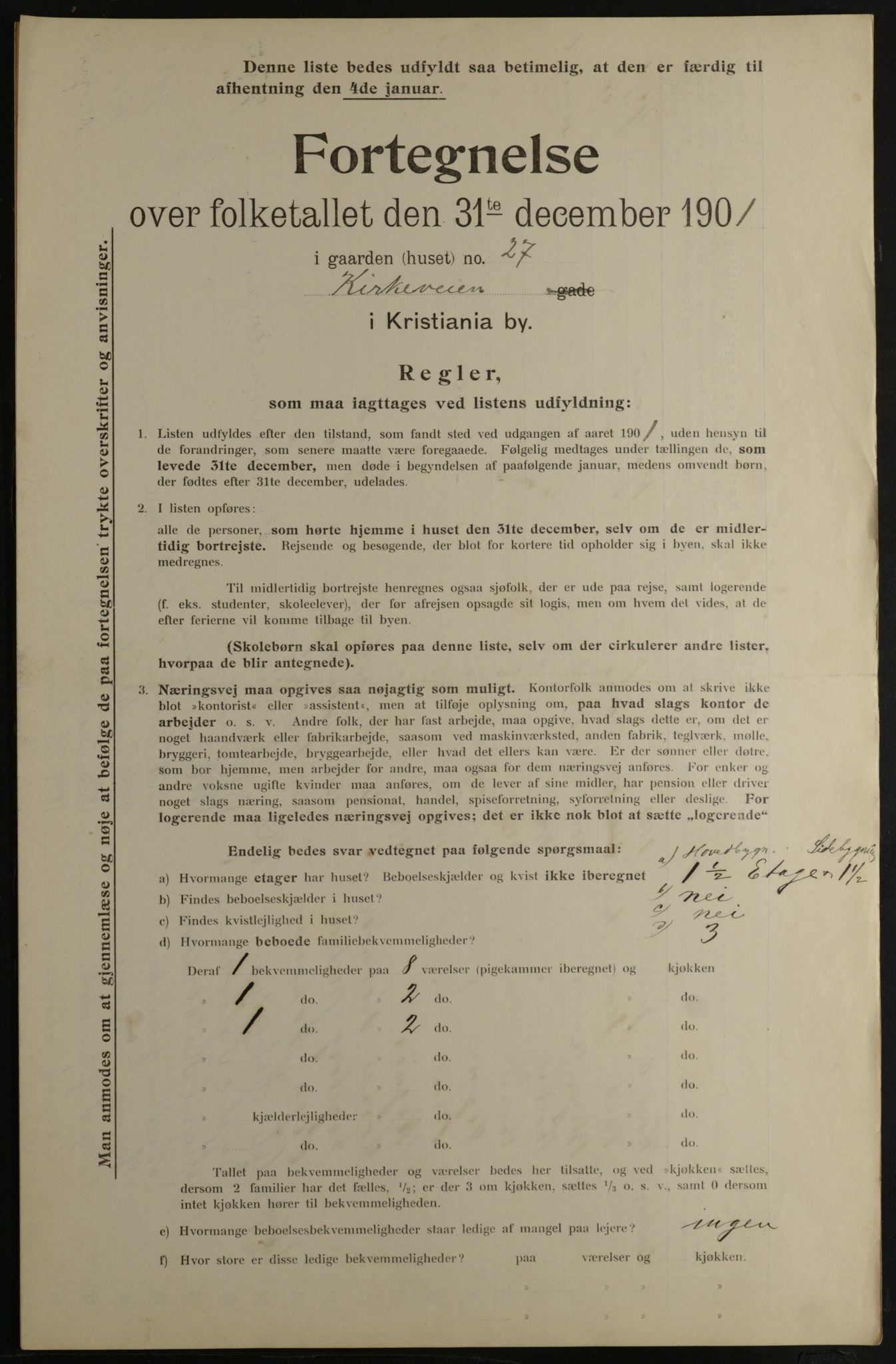 OBA, Municipal Census 1901 for Kristiania, 1901, p. 7977