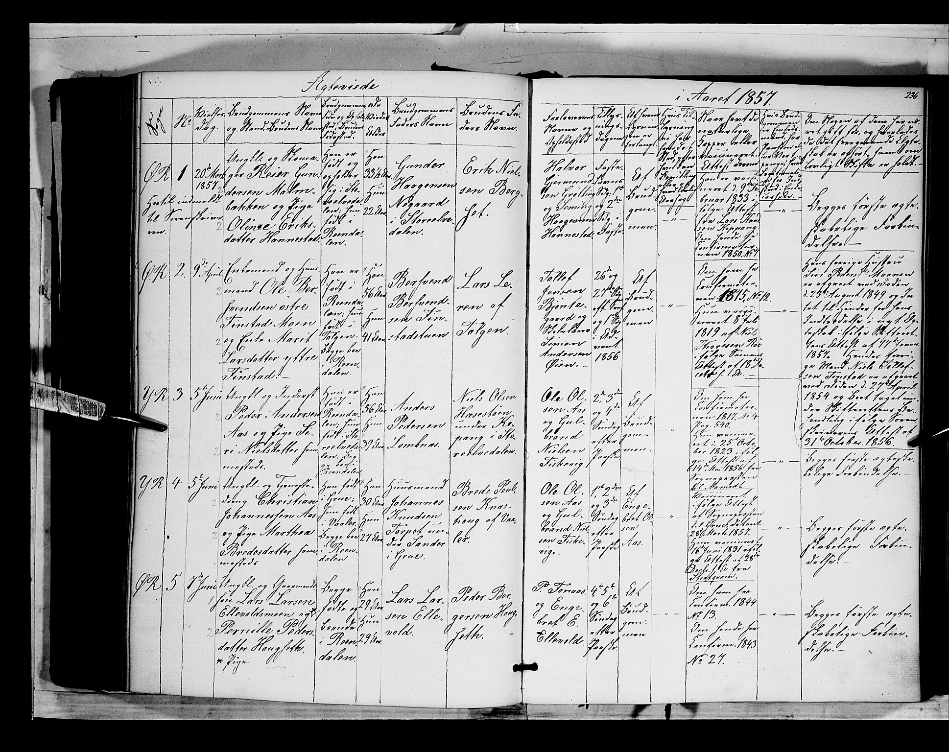 Rendalen prestekontor, SAH/PREST-054/H/Ha/Haa/L0005: Parish register (official) no. 5, 1853-1866, p. 236