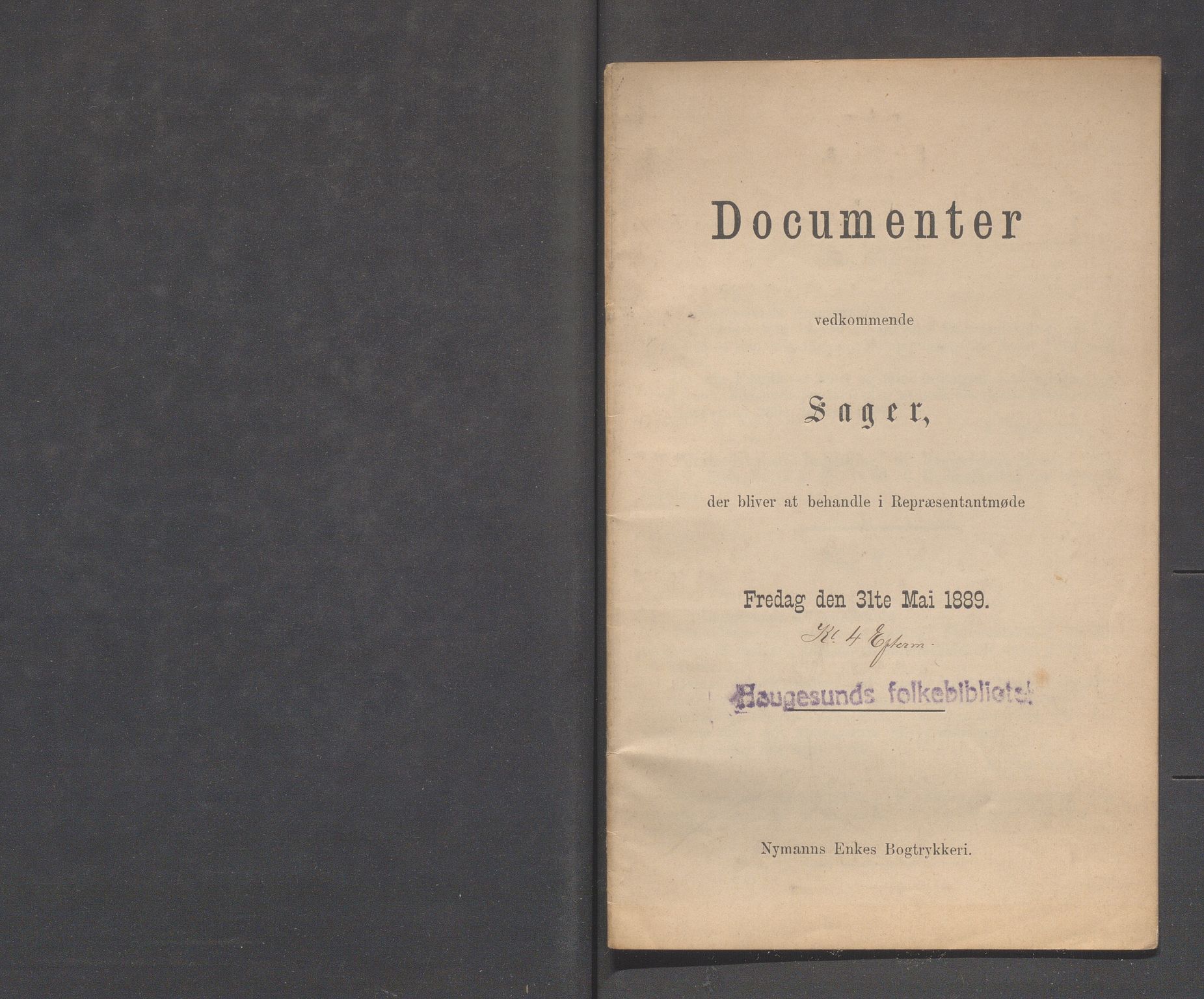 Haugesund kommune - Formannskapet og Bystyret, IKAR/A-740/A/Abb/L0001: Bystyreforhandlinger, 1889-1907, p. 6