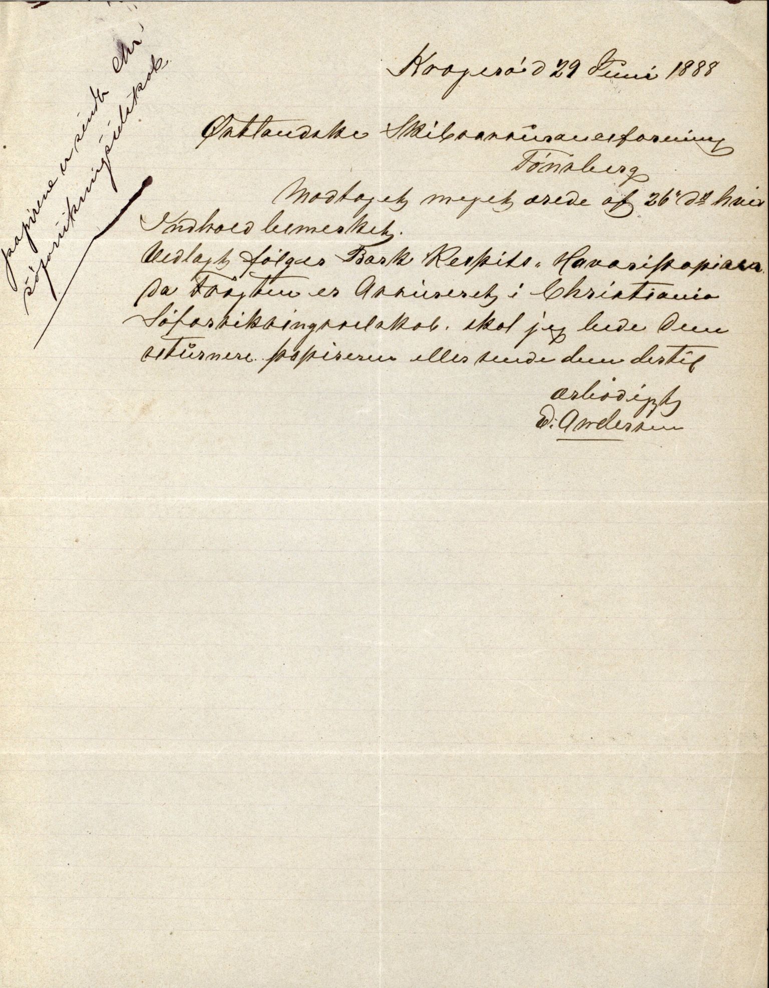 Pa 63 - Østlandske skibsassuranceforening, VEMU/A-1079/G/Ga/L0022/0002: Havaridokumenter / Resolve, Ragnhild, Respit, Rothesay, Skjold, 1888, p. 8