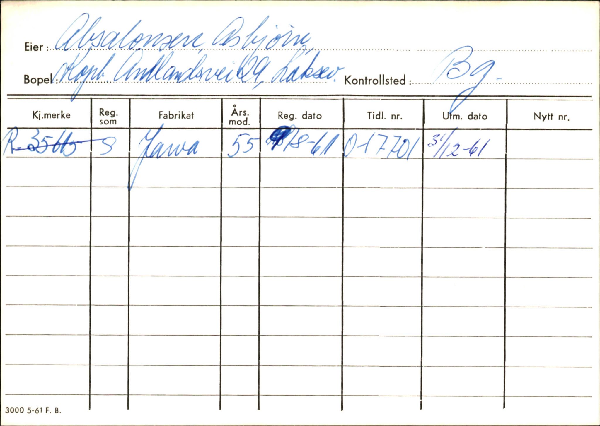 Statens vegvesen, Hordaland vegkontor, AV/SAB-A-5201/2/Ha/L0001: R-eierkort A, 1920-1971, p. 67