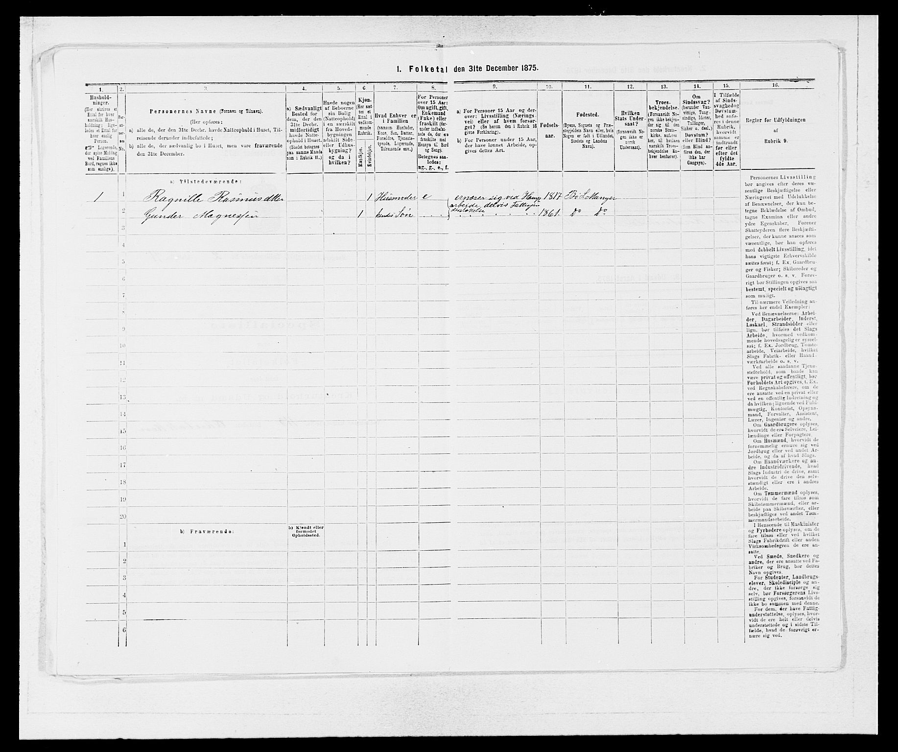 SAB, 1875 census for 1261P Manger, 1875, p. 370