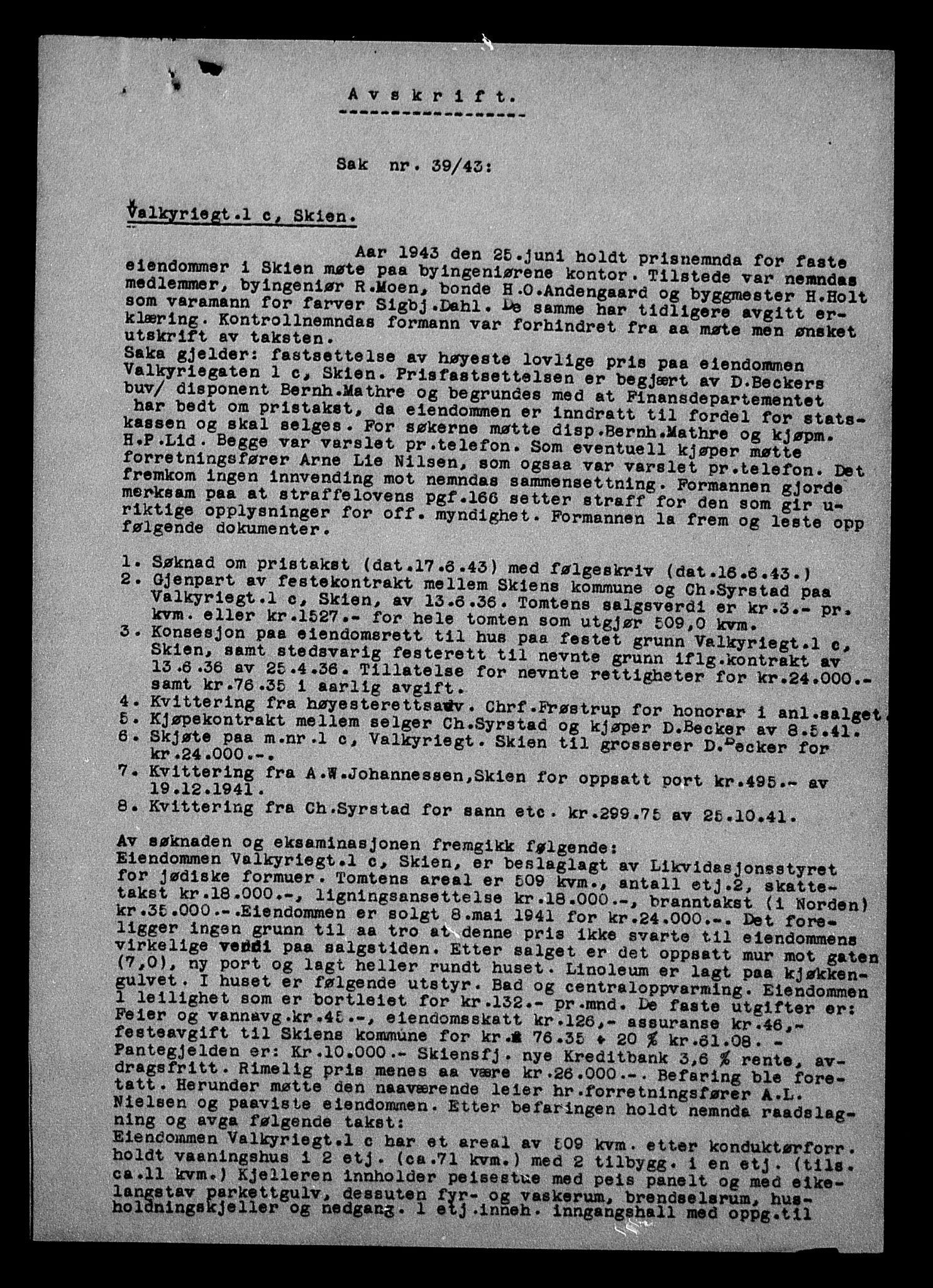 Justisdepartementet, Tilbakeføringskontoret for inndratte formuer, AV/RA-S-1564/H/Hc/Hcd/L0990: --, 1945-1947, p. 109