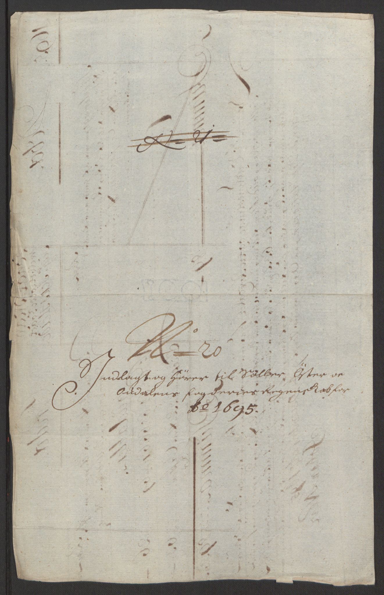 Rentekammeret inntil 1814, Reviderte regnskaper, Fogderegnskap, AV/RA-EA-4092/R13/L0833: Fogderegnskap Solør, Odal og Østerdal, 1695, p. 293