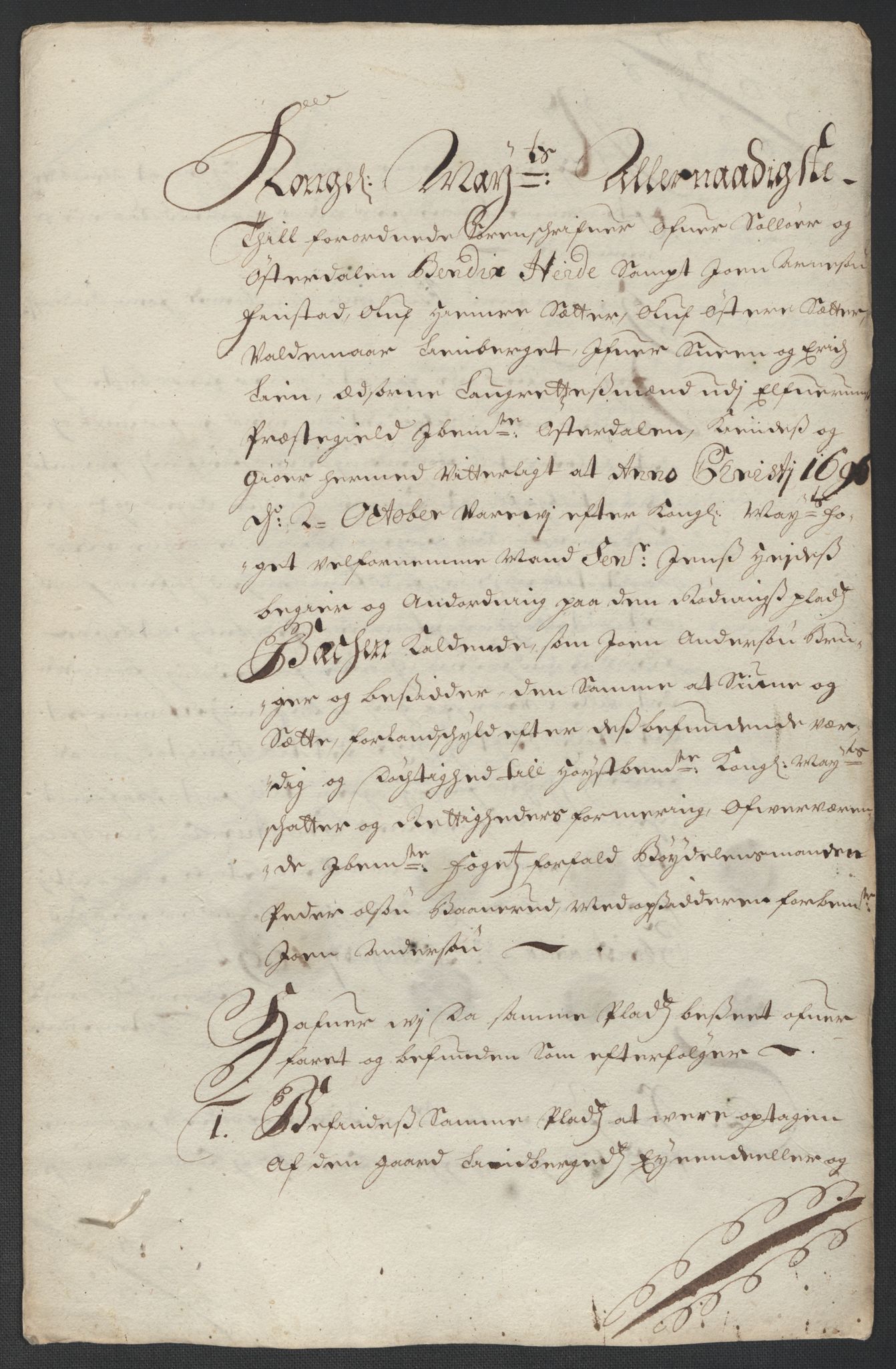 Rentekammeret inntil 1814, Reviderte regnskaper, Fogderegnskap, RA/EA-4092/R13/L0835: Fogderegnskap Solør, Odal og Østerdal, 1697, p. 206