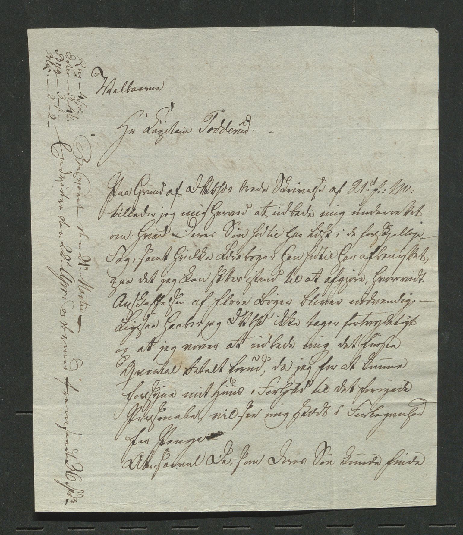 Åker i Vang, Hedmark, og familien Todderud, AV/SAH-ARK-010/E/Ea/L0002: Korrespondanse ordnet kronologisk, 1773-1837, p. 210