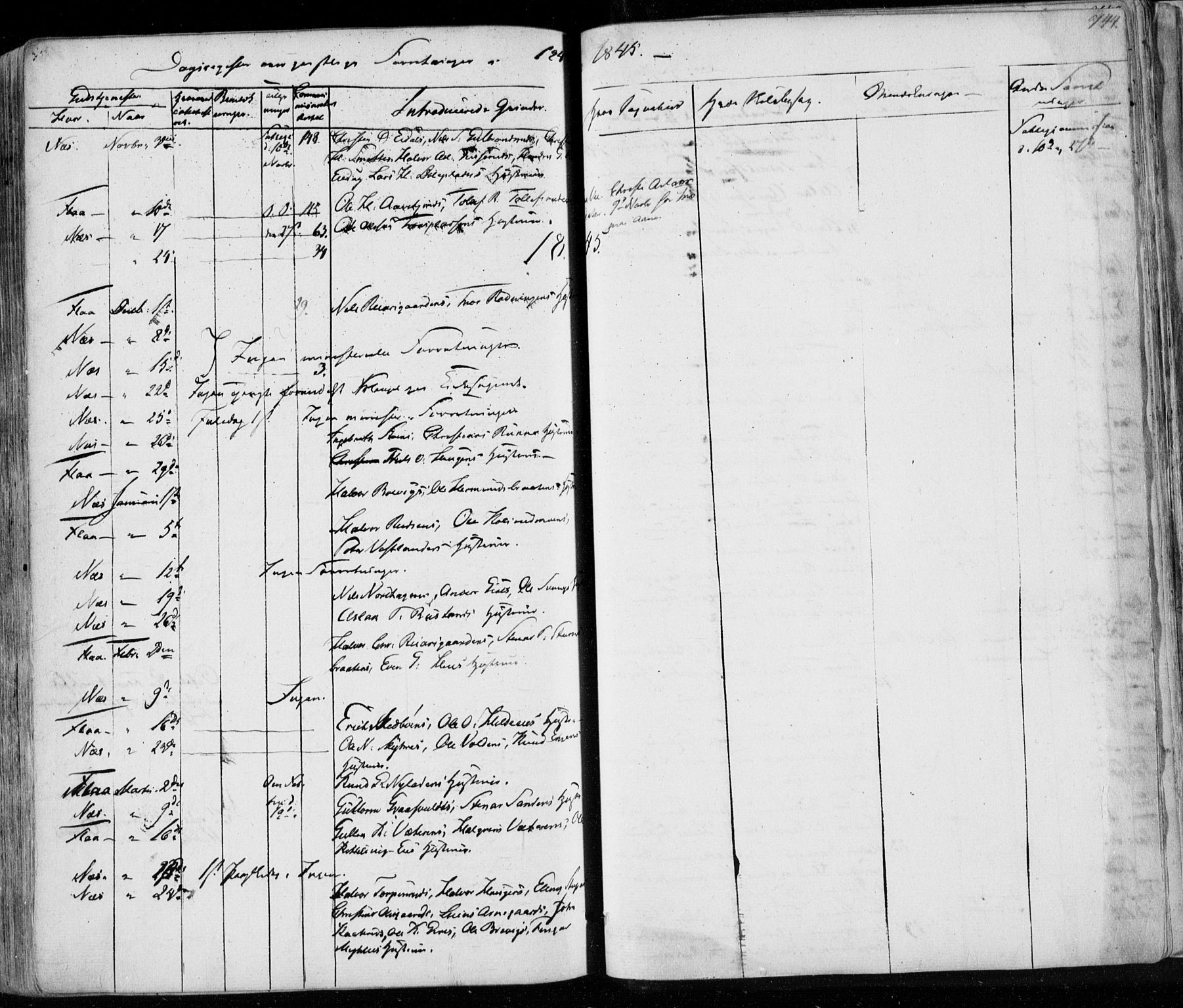 Nes kirkebøker, SAKO/A-236/F/Fa/L0009: Parish register (official) no. 9, 1834-1863, p. 744