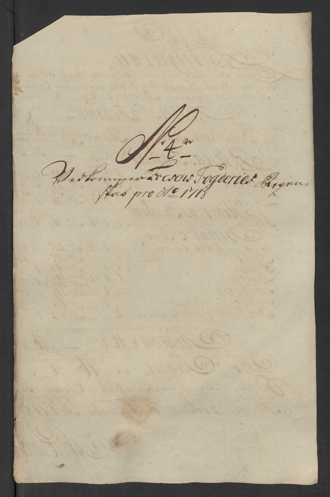 Rentekammeret inntil 1814, Reviderte regnskaper, Fogderegnskap, AV/RA-EA-4092/R57/L3866: Fogderegnskap Fosen, 1718, p. 83