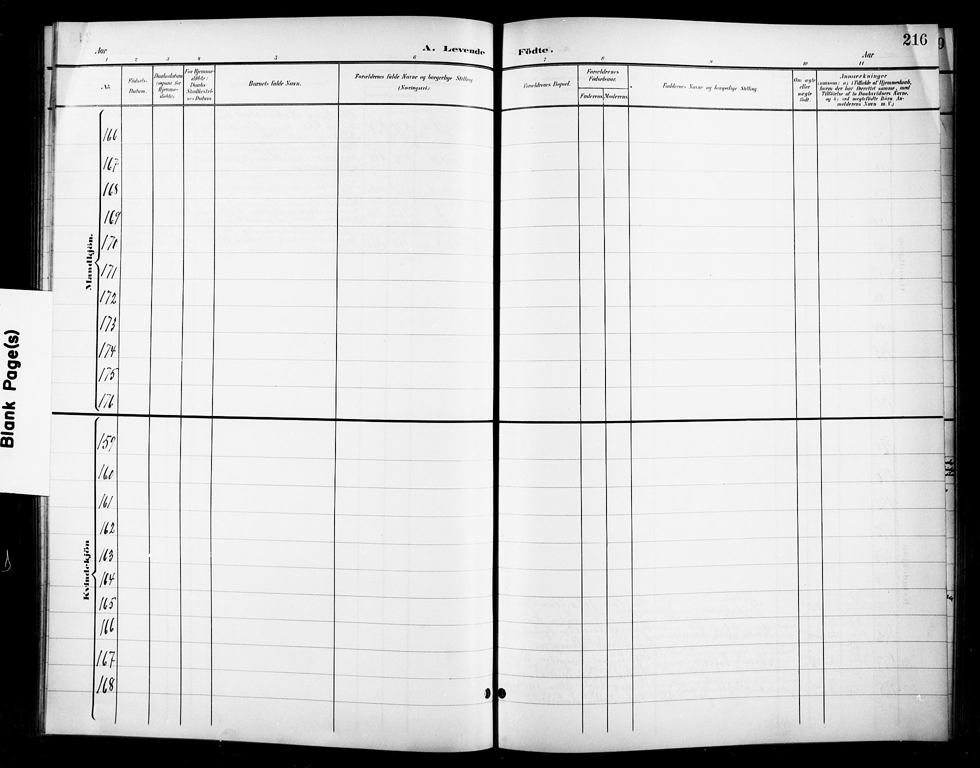 Petrus prestekontor Kirkebøker, AV/SAO-A-10872/G/Ga/L0003: Parish register (copy) no. 3, 1899-1913, p. 216