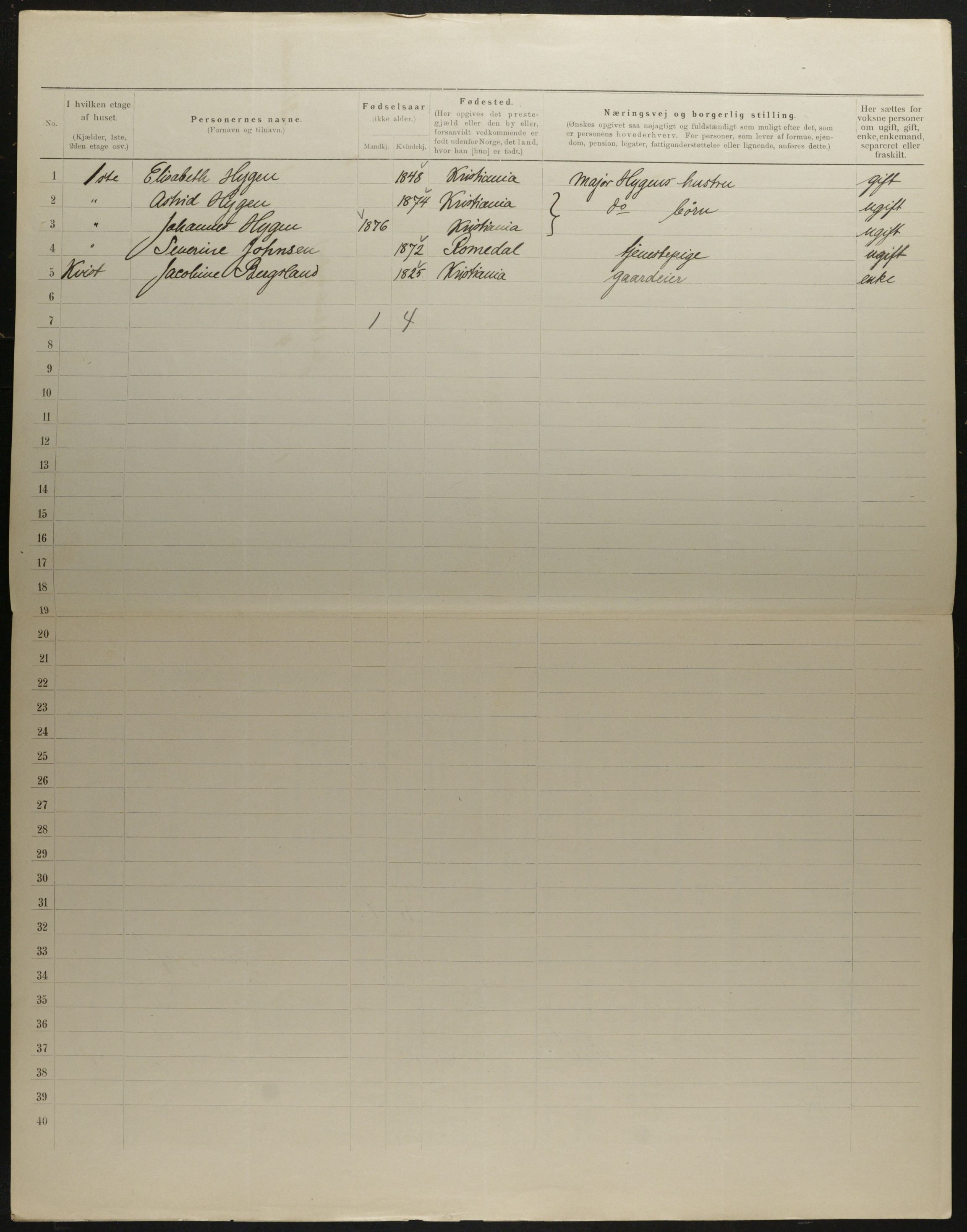 OBA, Municipal Census 1901 for Kristiania, 1901, p. 6347