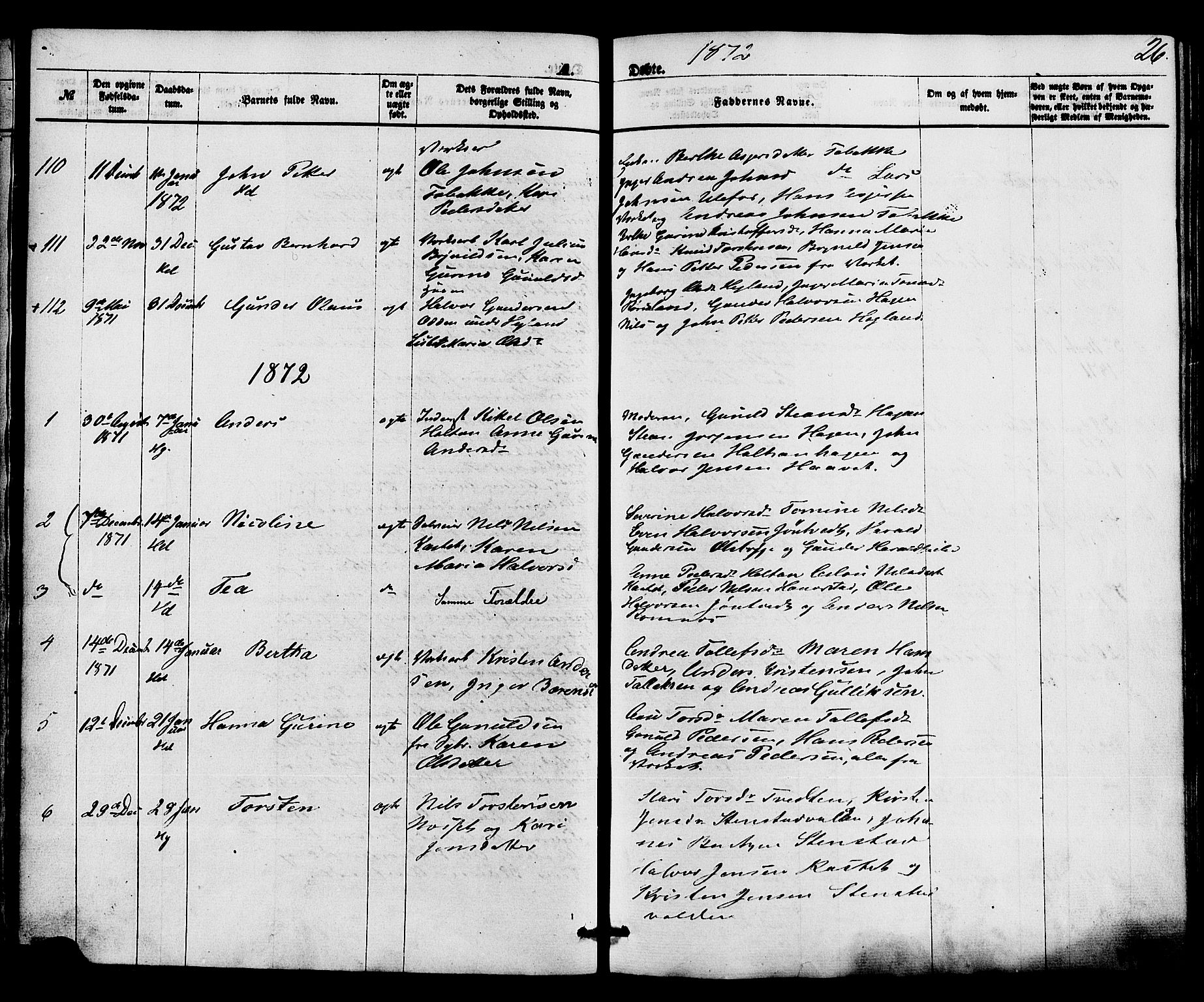Holla kirkebøker, SAKO/A-272/F/Fa/L0007: Parish register (official) no. 7, 1869-1881, p. 26