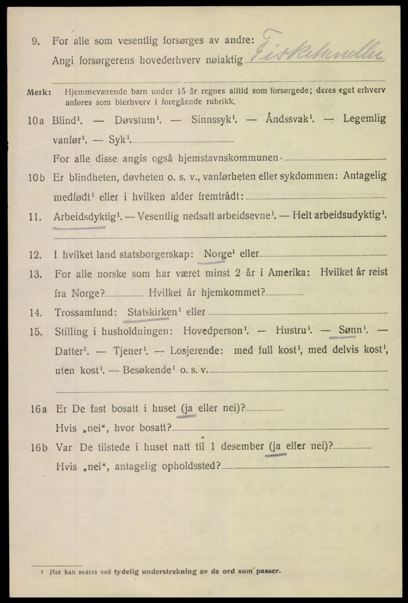 SAK, 1920 census for Arendal, 1920, p. 24039