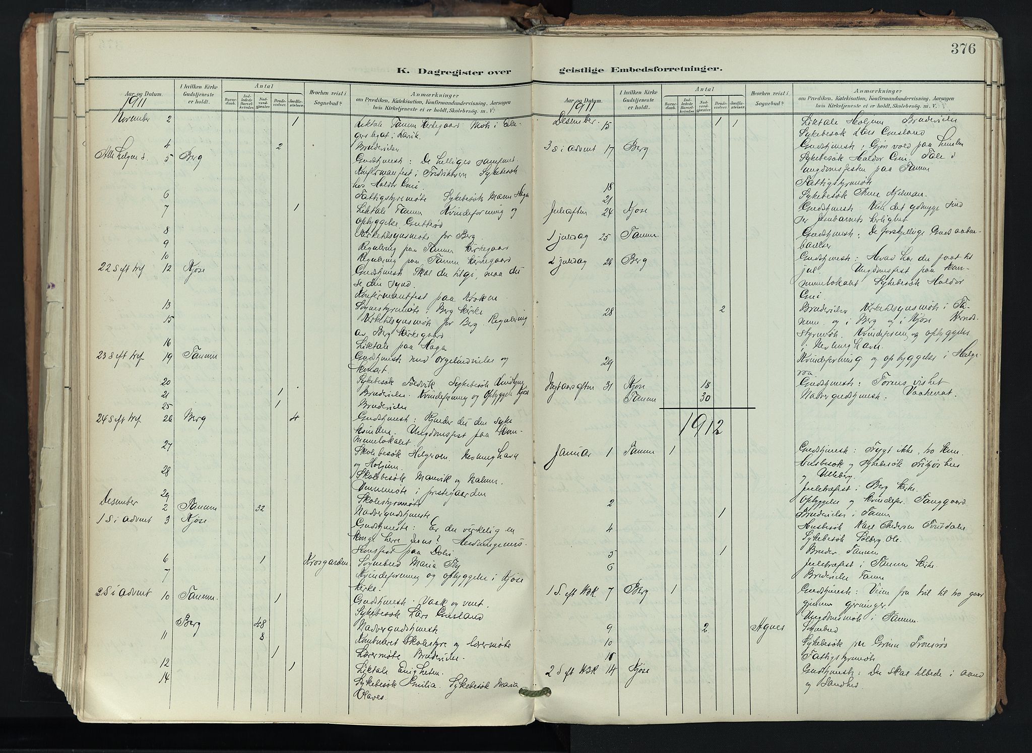 Brunlanes kirkebøker, SAKO/A-342/F/Fc/L0003: Parish register (official) no. III 3, 1900-1922, p. 376