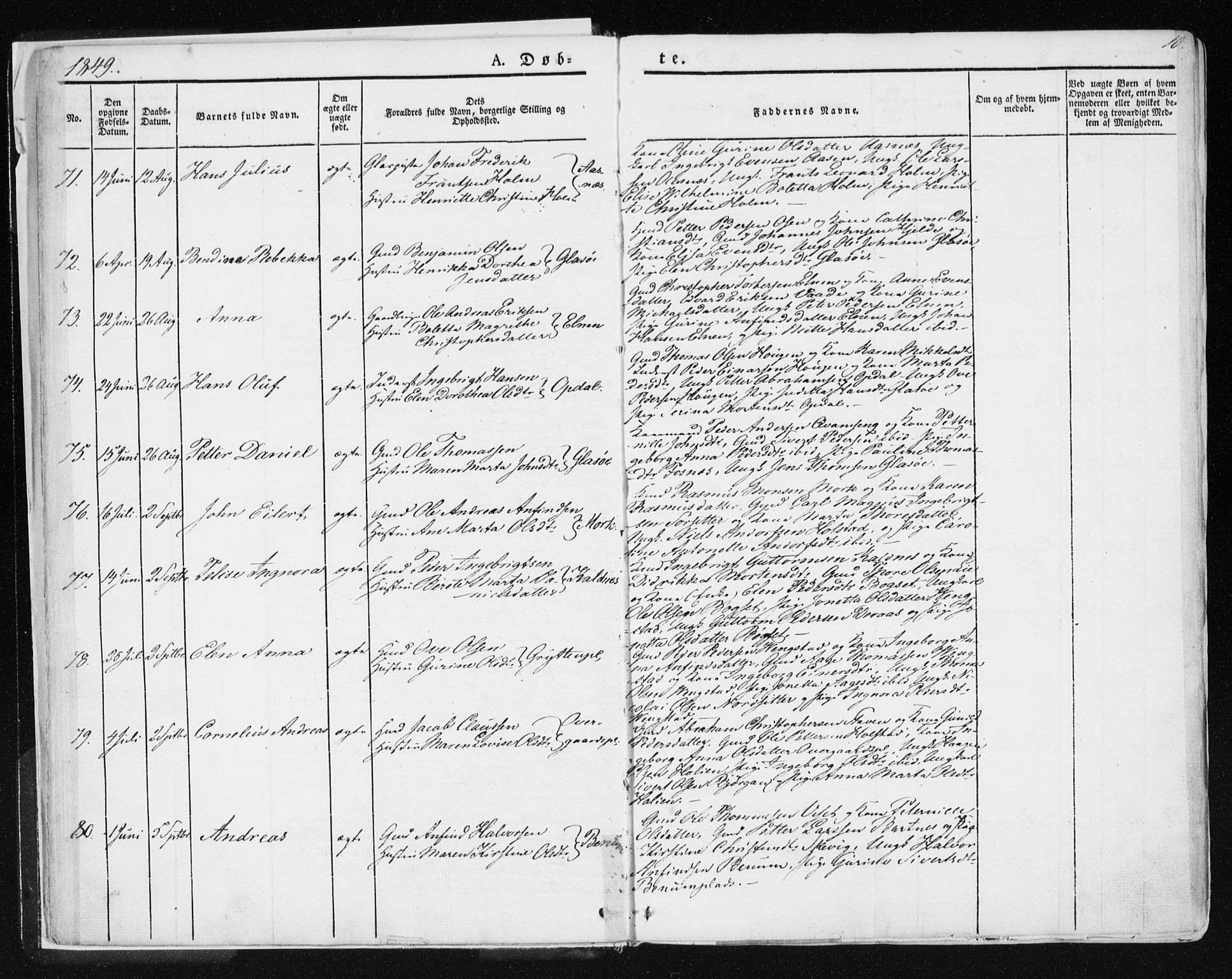 Ministerialprotokoller, klokkerbøker og fødselsregistre - Nord-Trøndelag, AV/SAT-A-1458/741/L0393: Parish register (official) no. 741A07, 1849-1863, p. 10