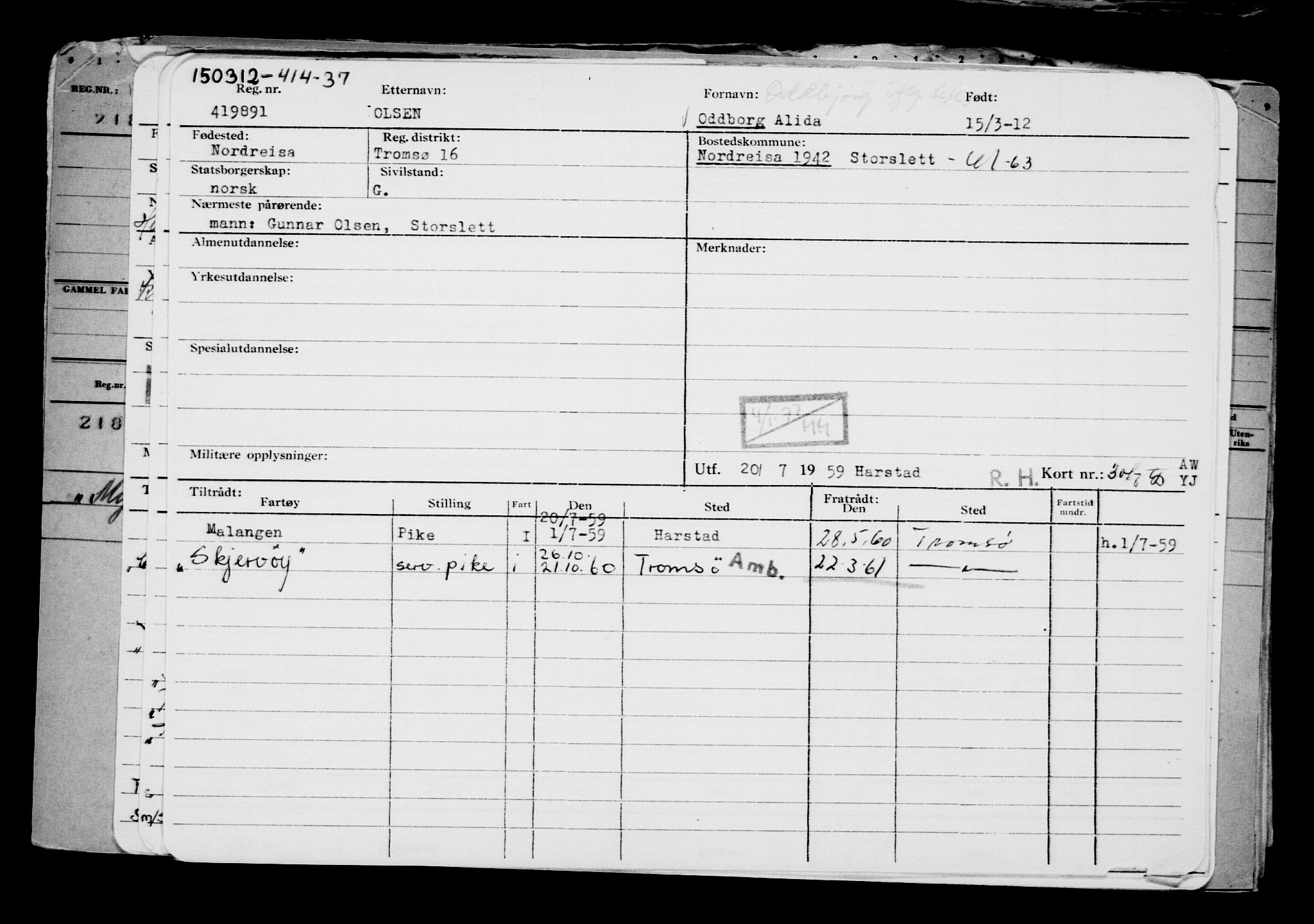 Direktoratet for sjømenn, AV/RA-S-3545/G/Gb/L0103: Hovedkort, 1912, p. 249