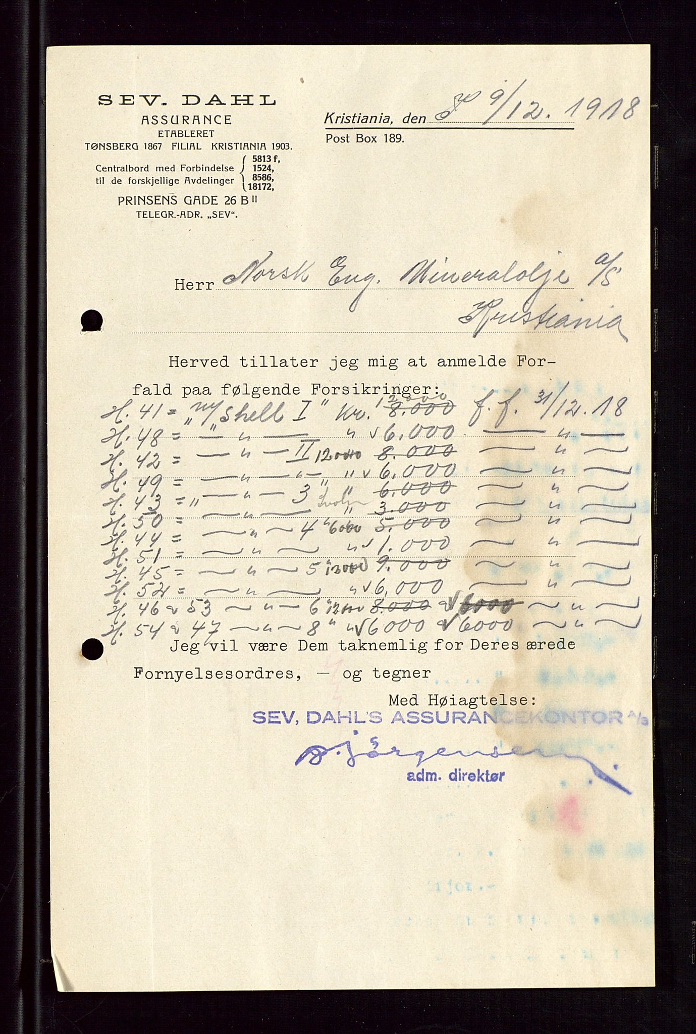 Pa 1521 - A/S Norske Shell, AV/SAST-A-101915/E/Ea/Eaa/L0005: Sjefskorrespondanse, 1918, p. 8