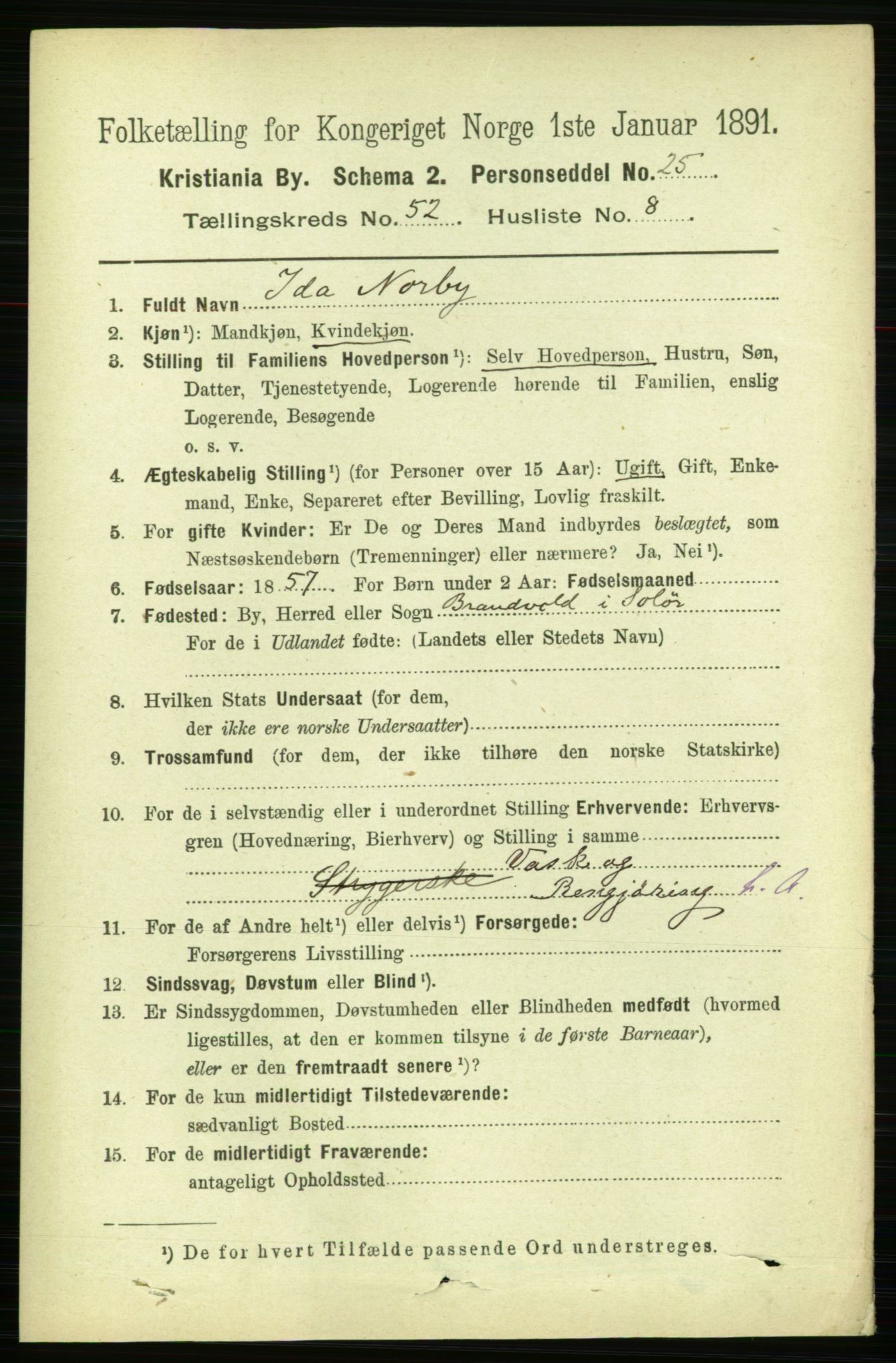 RA, 1891 census for 0301 Kristiania, 1891, p. 29746