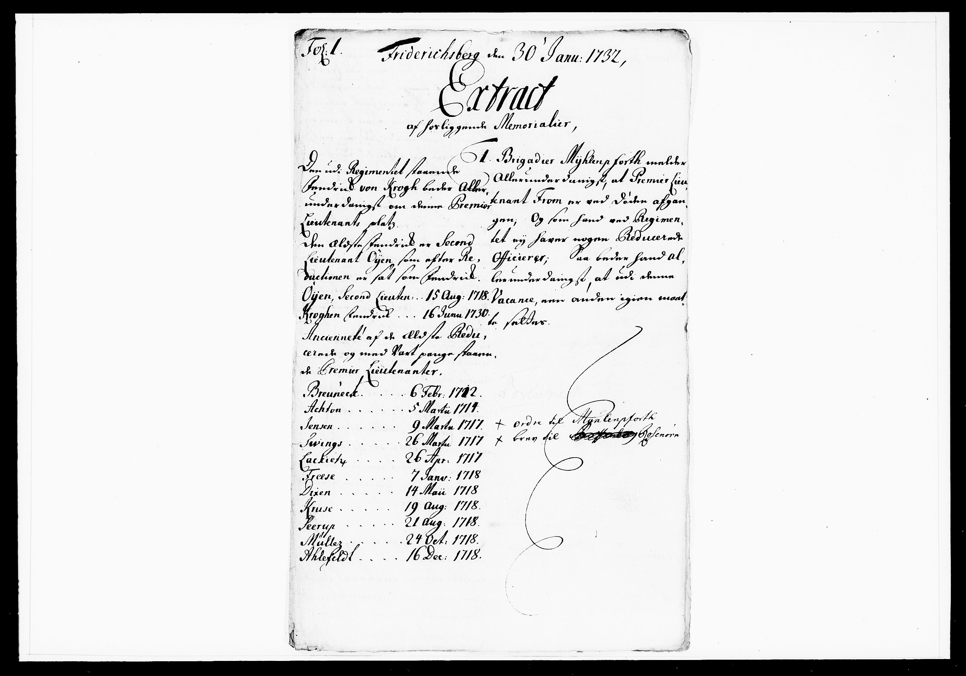 Krigskollegiet, Krigskancelliet, DRA/A-0006/-/1103-1107: Refererede sager, 1732, p. 39
